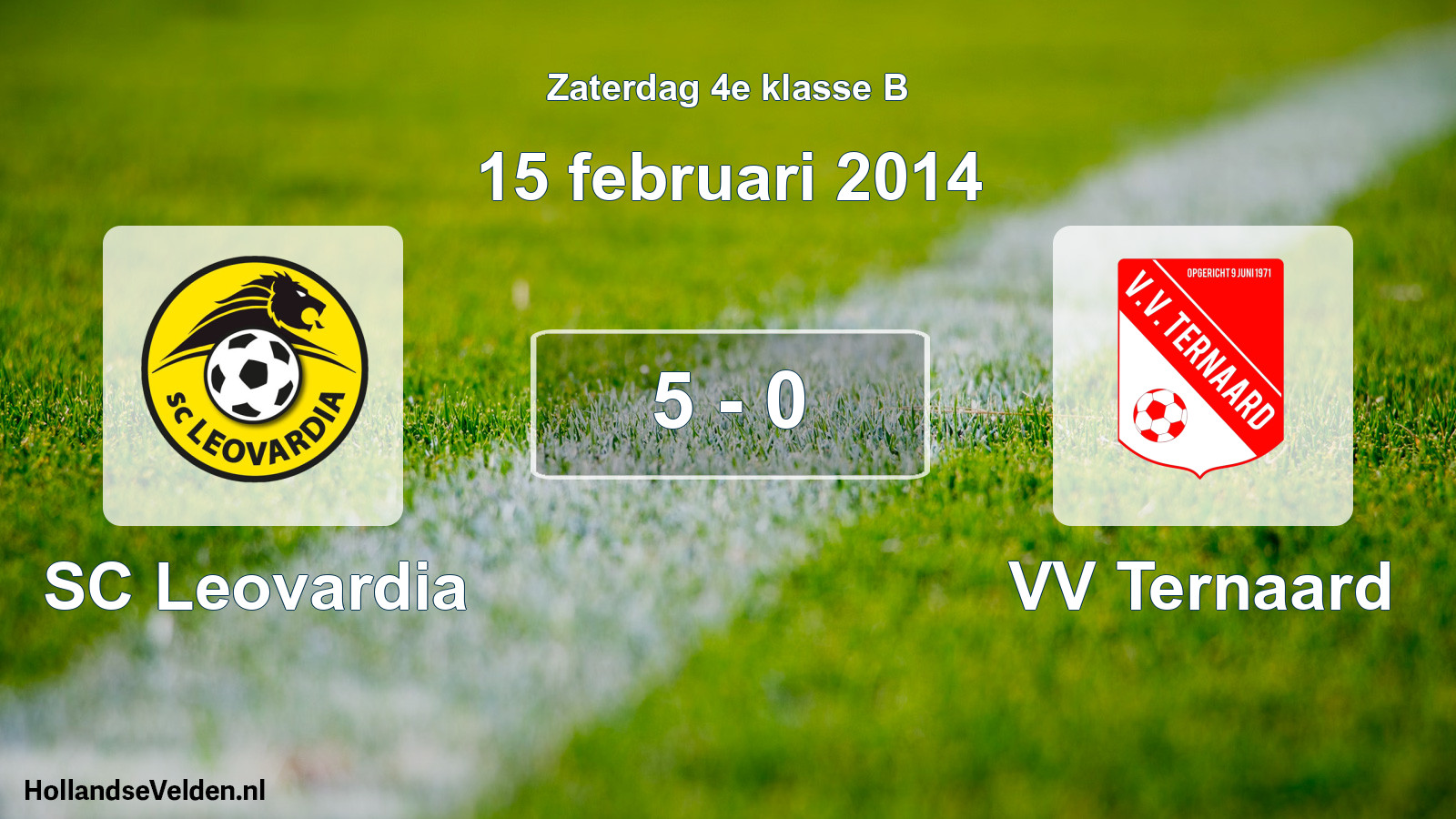 Total number of matches played: SC Leovardia - VV Ternaard 5 - 0 (15 February 2014)