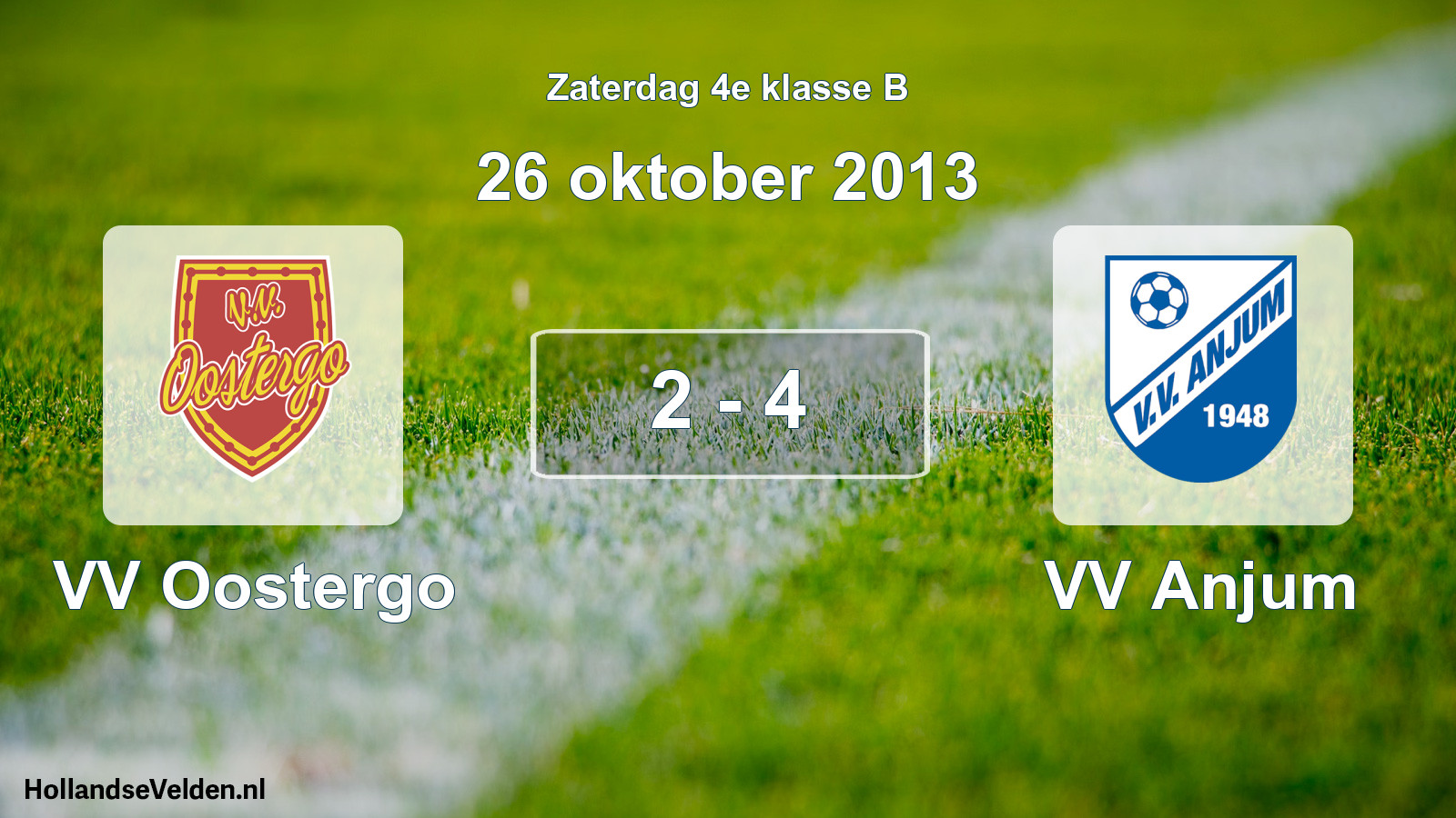 Total number of matches played: VV Oostergo - VV Anjum 2 - 4 (26 October 2013)