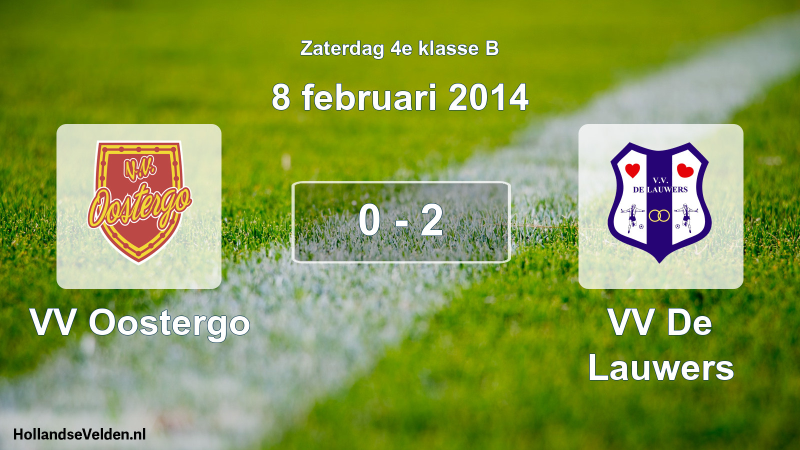 Total number of matches played: VV Oostergo - VV De Lauwers 0 - 2 (8 February 2014)