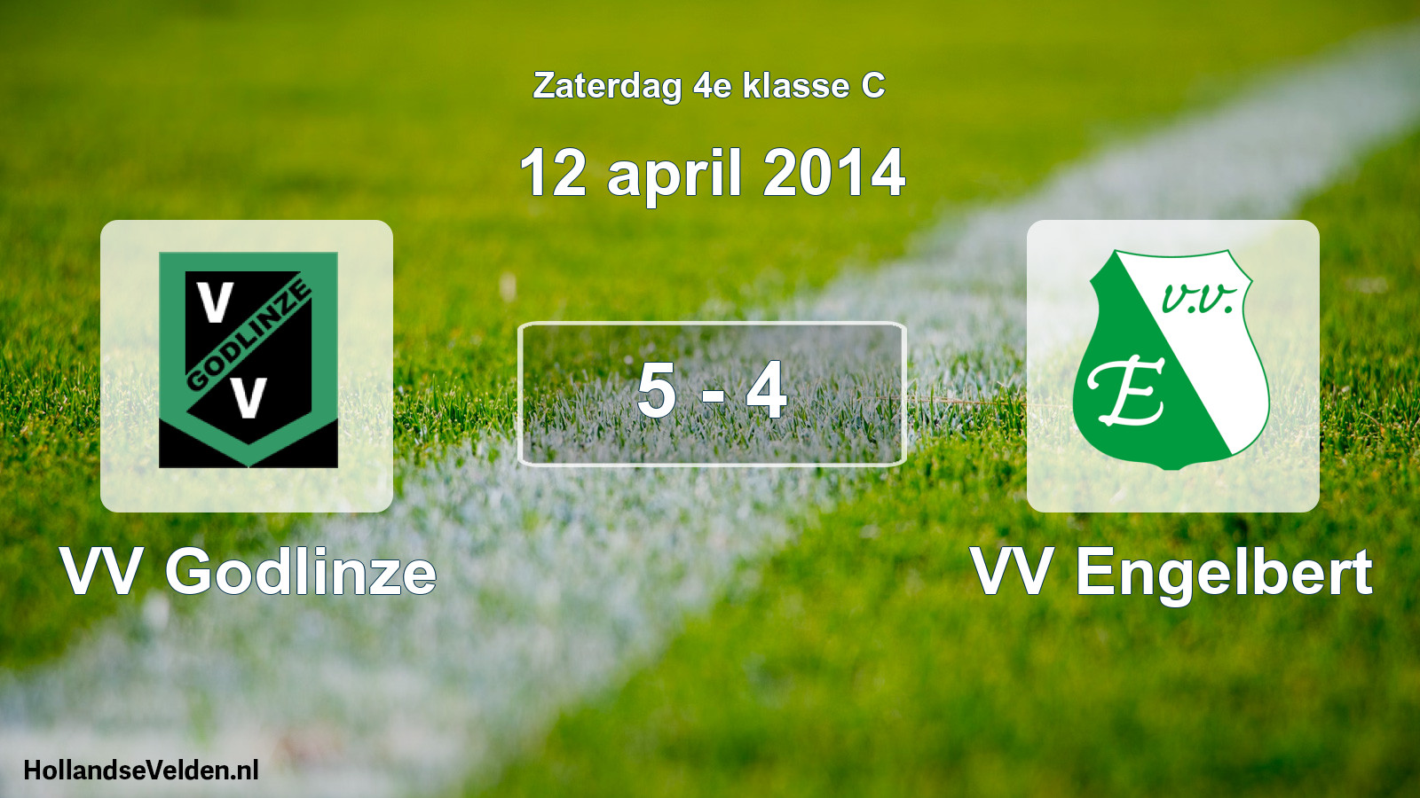 Total number of matches played: VV Godlinze - VV Engelbert 5 - 4 (12 April 2014)