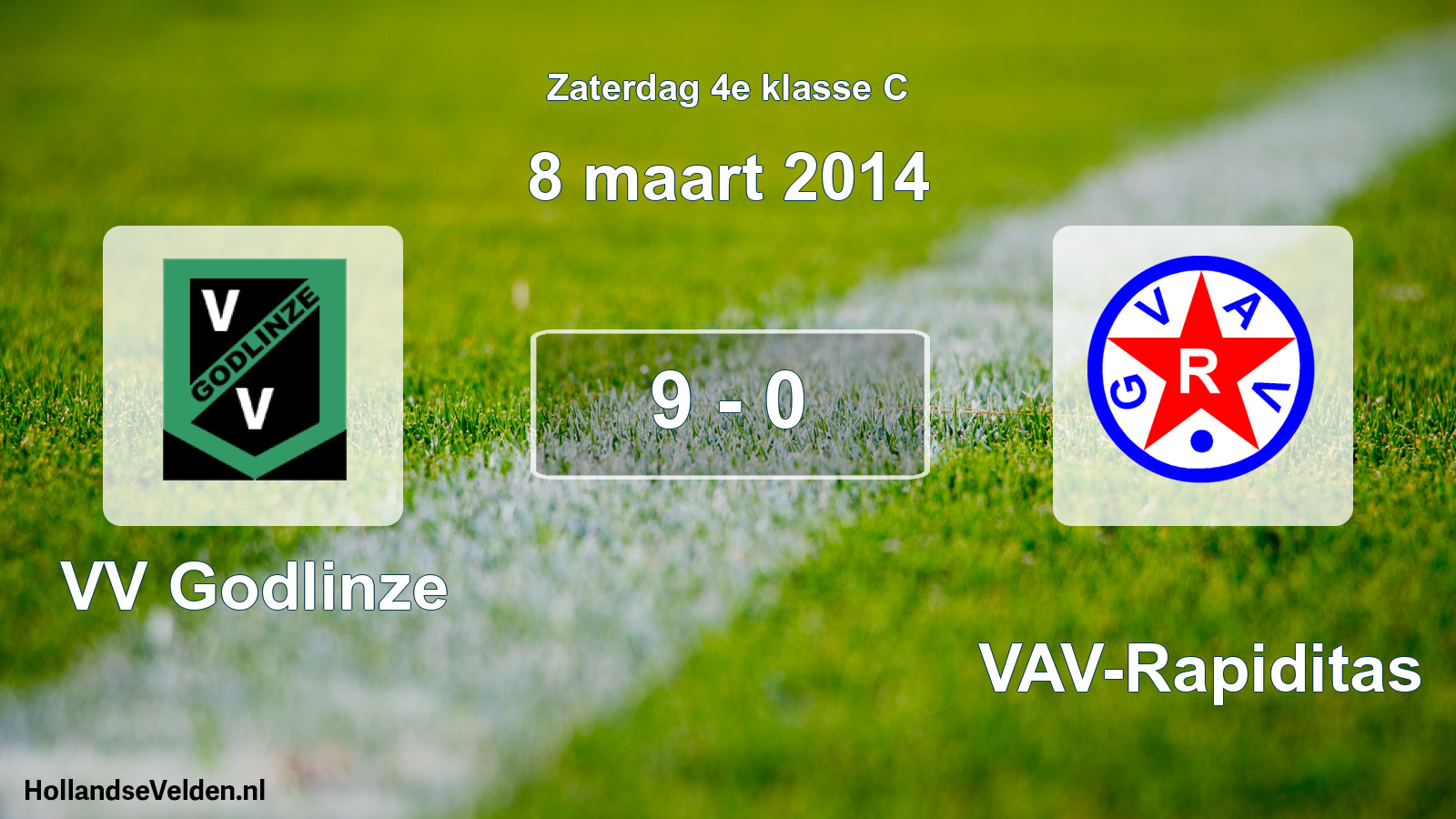Total number of matches played: VV Godlinze - GVAV-Rapiditas 9 - 0 (8 March 2014)