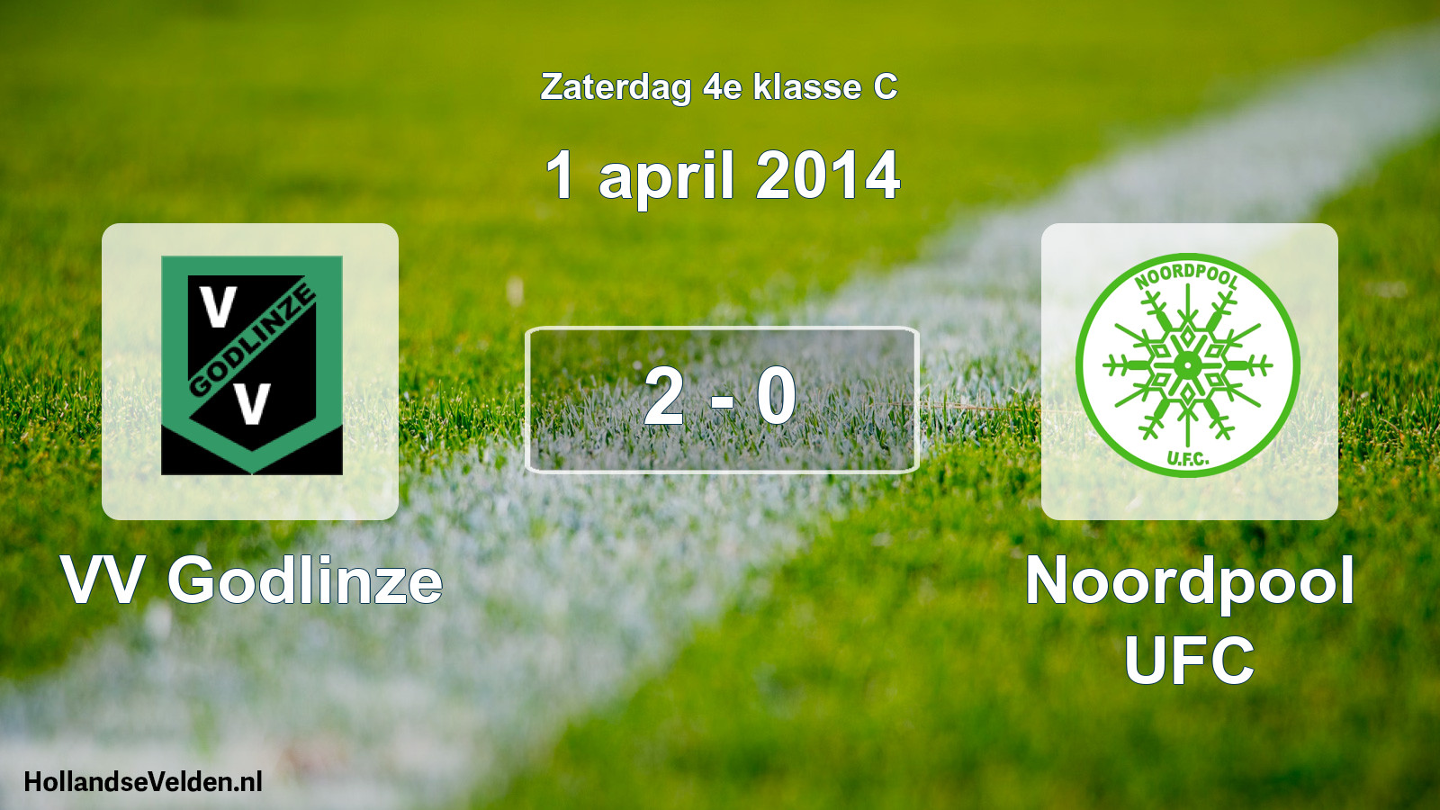 Total number of matches played: VV Godlinze - Noordpool UFC 2 - 0 (1 April 2014)