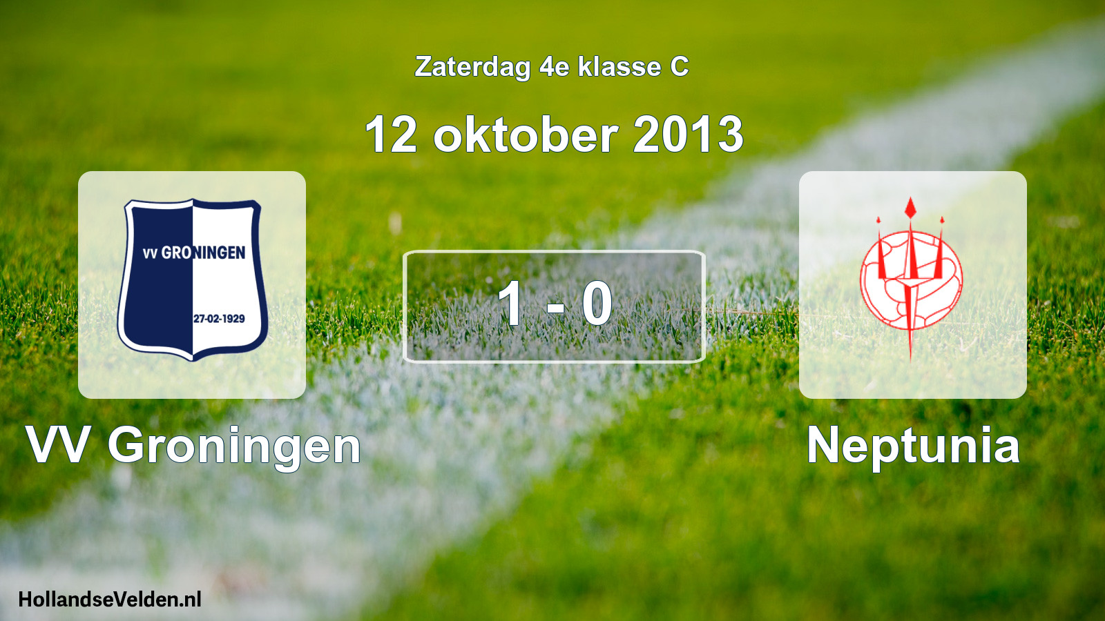 Total number of matches played: VV Groningen - Neptunia 1 - 0 (12 October 2013)