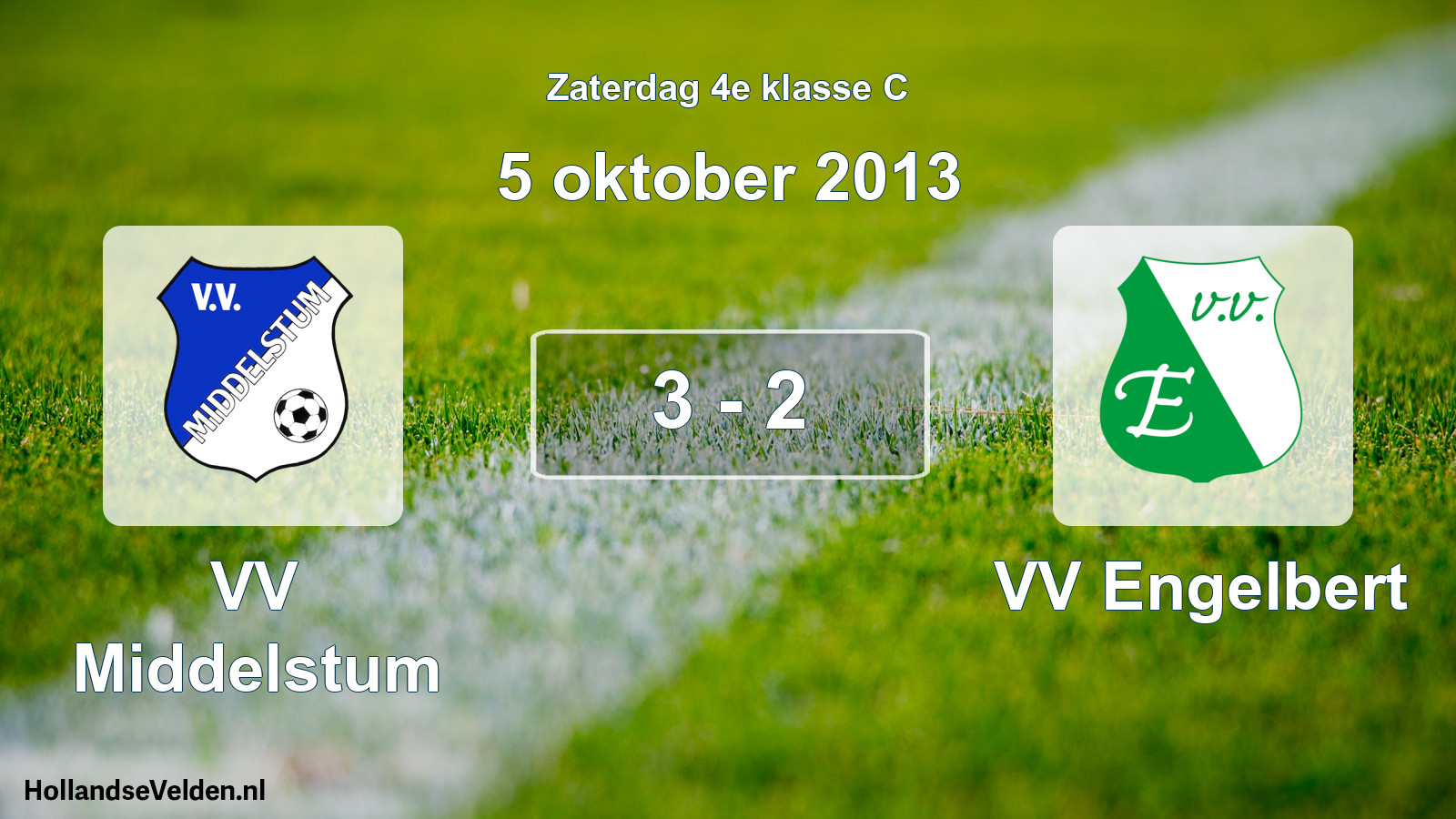 Total number of matches played: VV Middelstum - VV Engelbert 3 - 2 (5 October 2013)