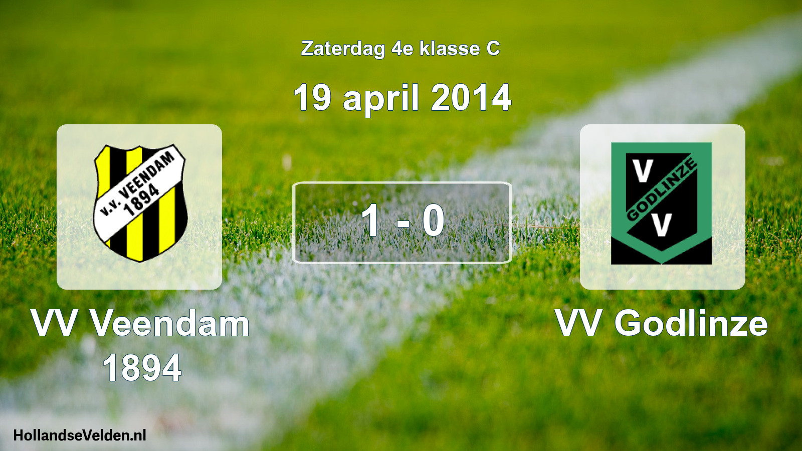 Total number of matches played: VV Veendam 1894 - VV Godlinze 1 - 0 (19 April 2014)