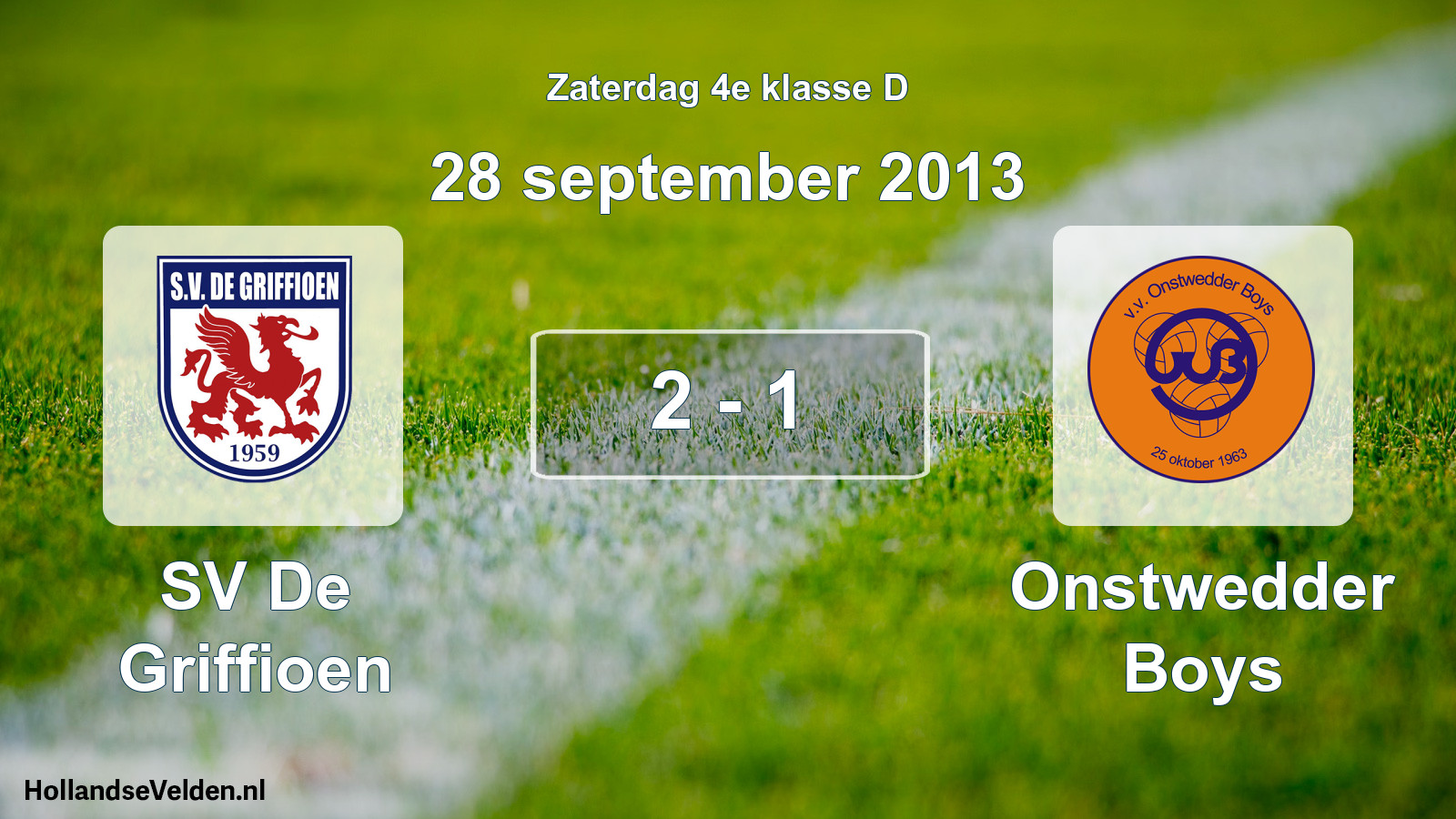 Total number of matches played: SV De Griffioen - Onstwedder Boys 2 - 1 (28 September 2013)