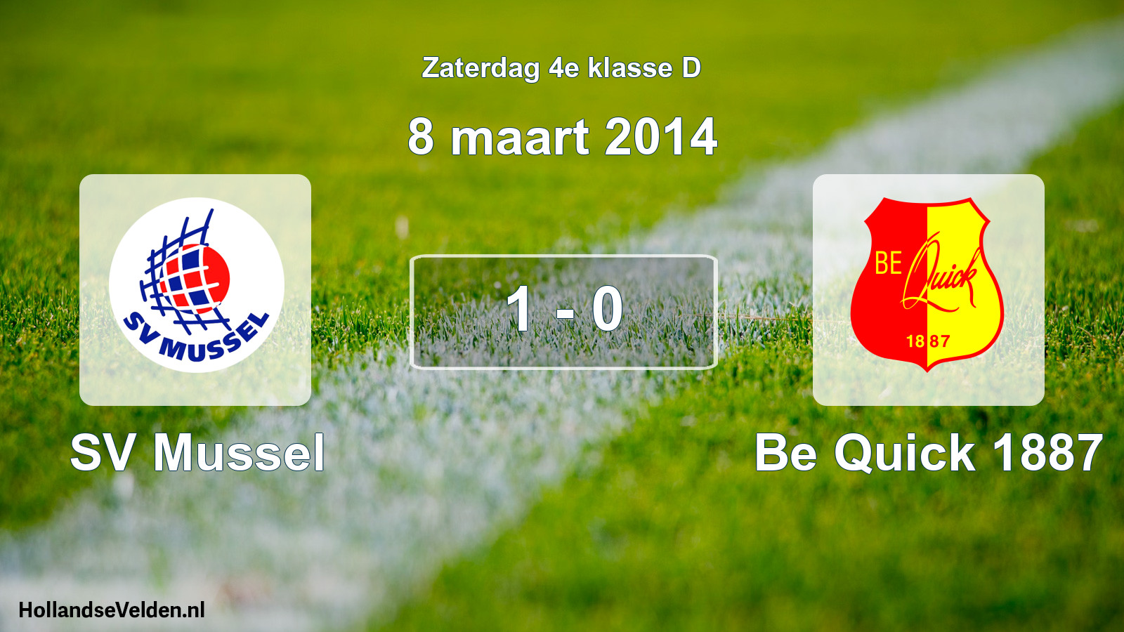 Total number of matches played: SV Mussel - Be Quick 1887 1 - 0 (8 March 2014)