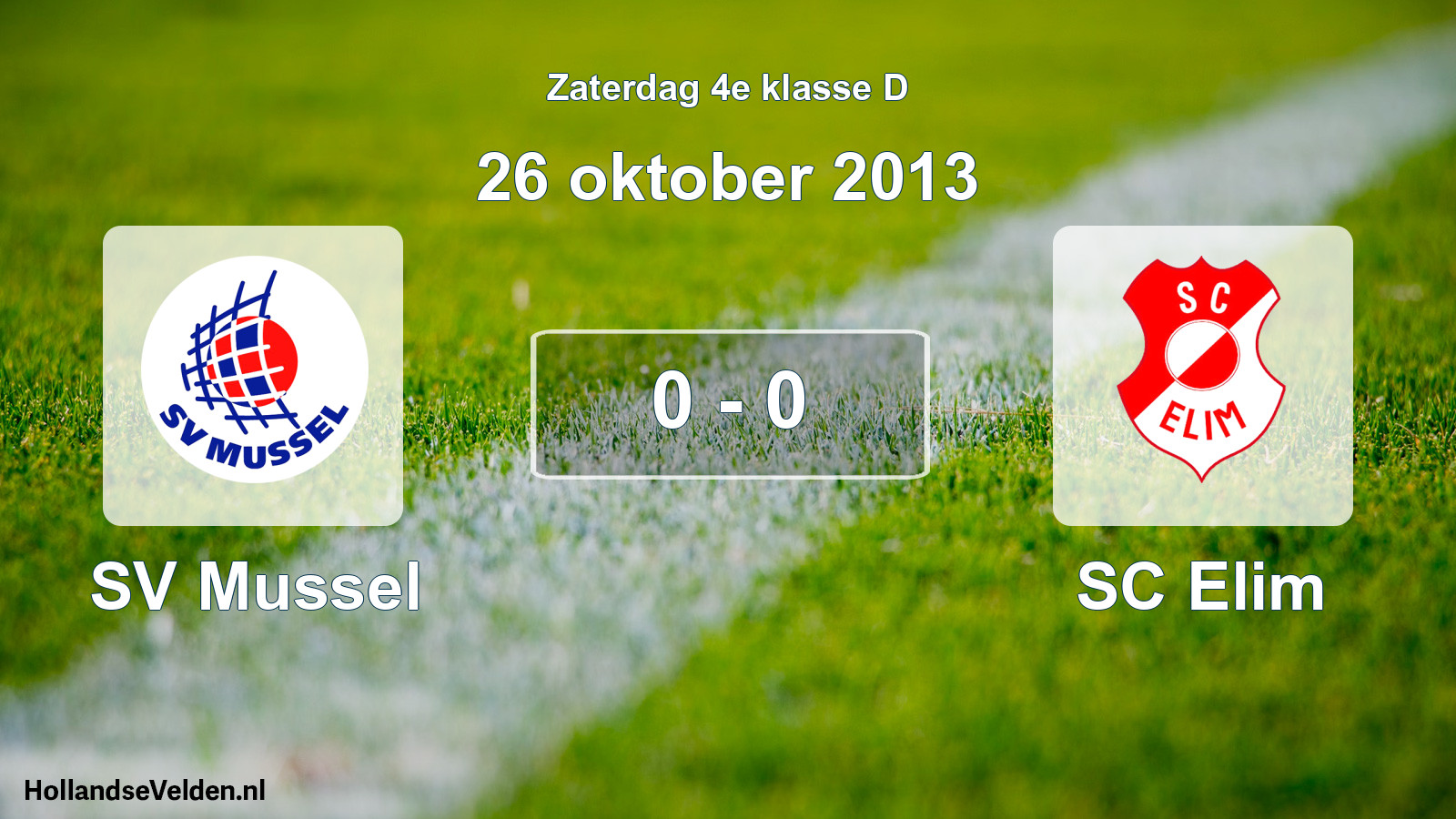 Total number of matches played: SV Mussel - SC Elim 0 - 0 (26 October 2013)
