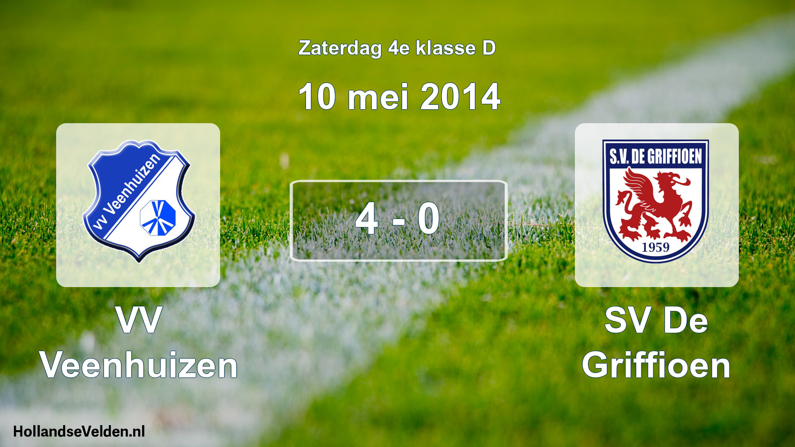Total number of matches played: VV Veenhuizen - SV De Griffioen 4 - 0 (10 May 2014)