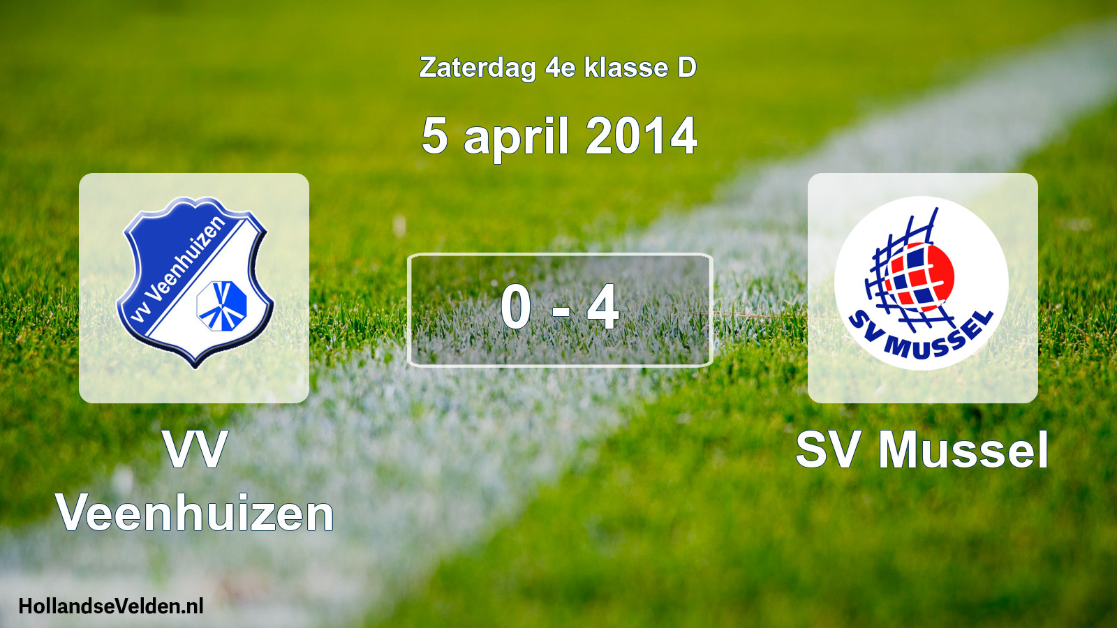 Total number of matches played: VV Veenhuizen - SV Mussel 0 - 4 (5 April 2014)