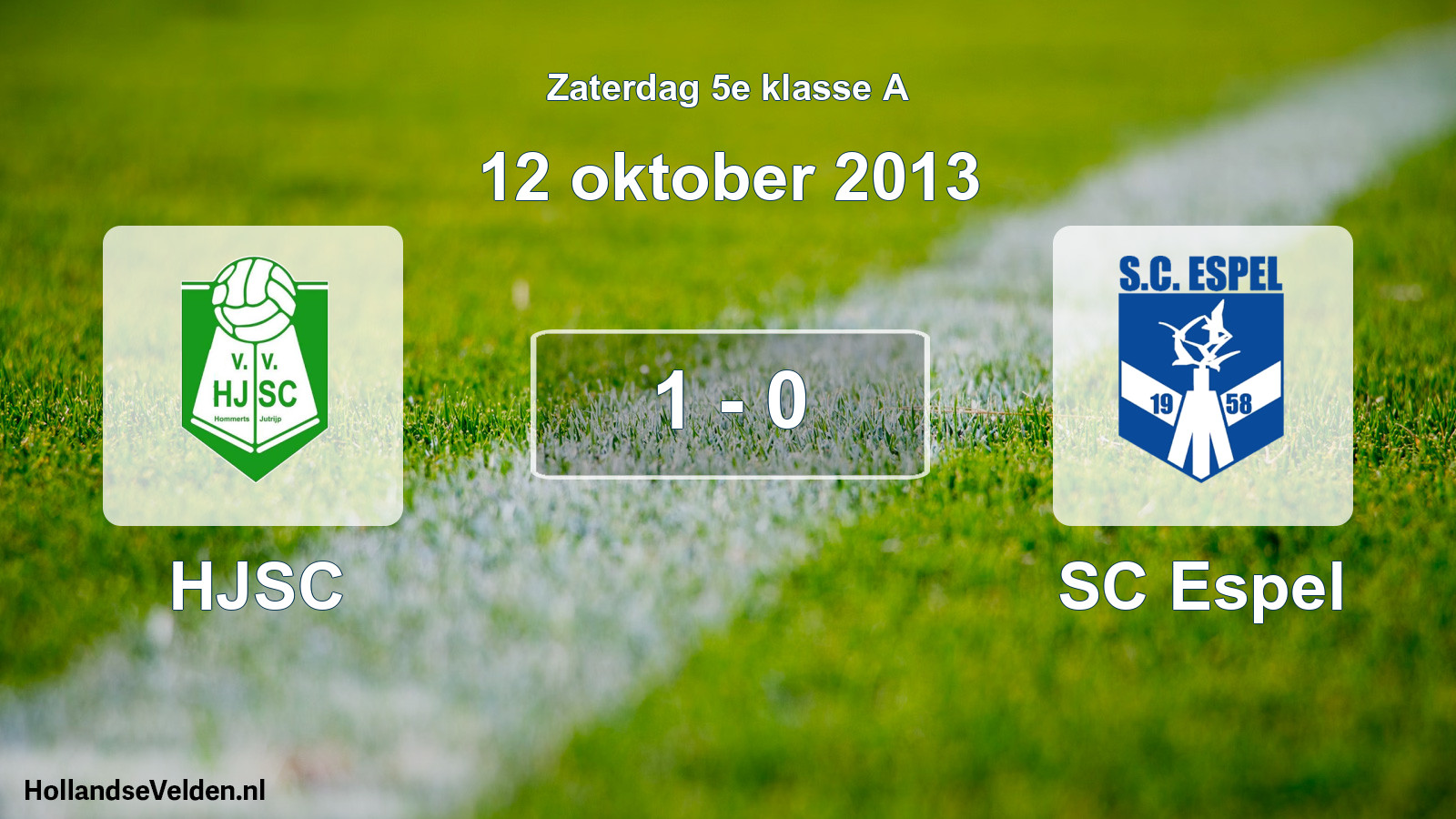 Total number of matches played: HJSC - SC Espel 1 - 0 (12 October 2013)
