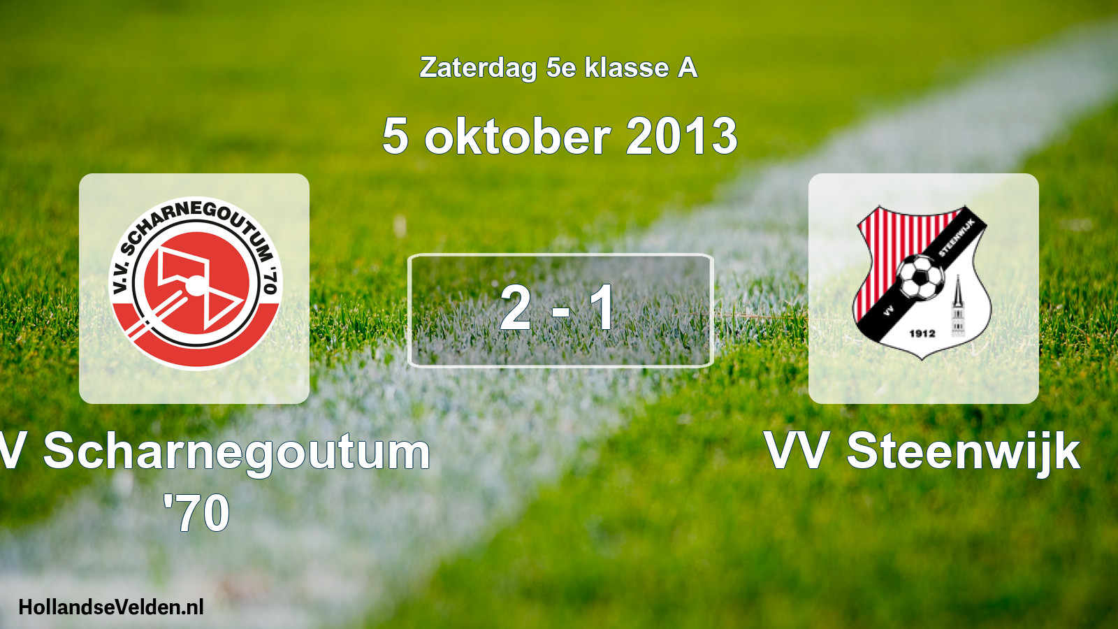 Total number of matches played: VV Scharnegoutum '70 - VV Steenwijk 2 - 1 (5 October 2013)