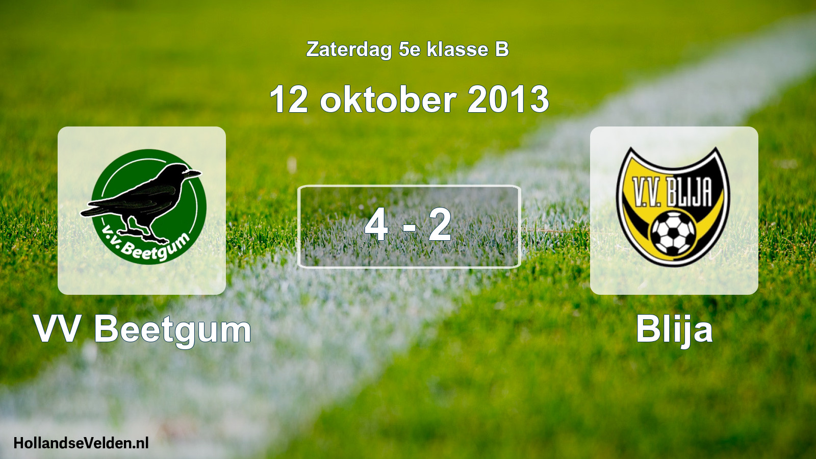 Total number of matches played: VV Beetgum - Blija 4 - 2 (12 October 2013)