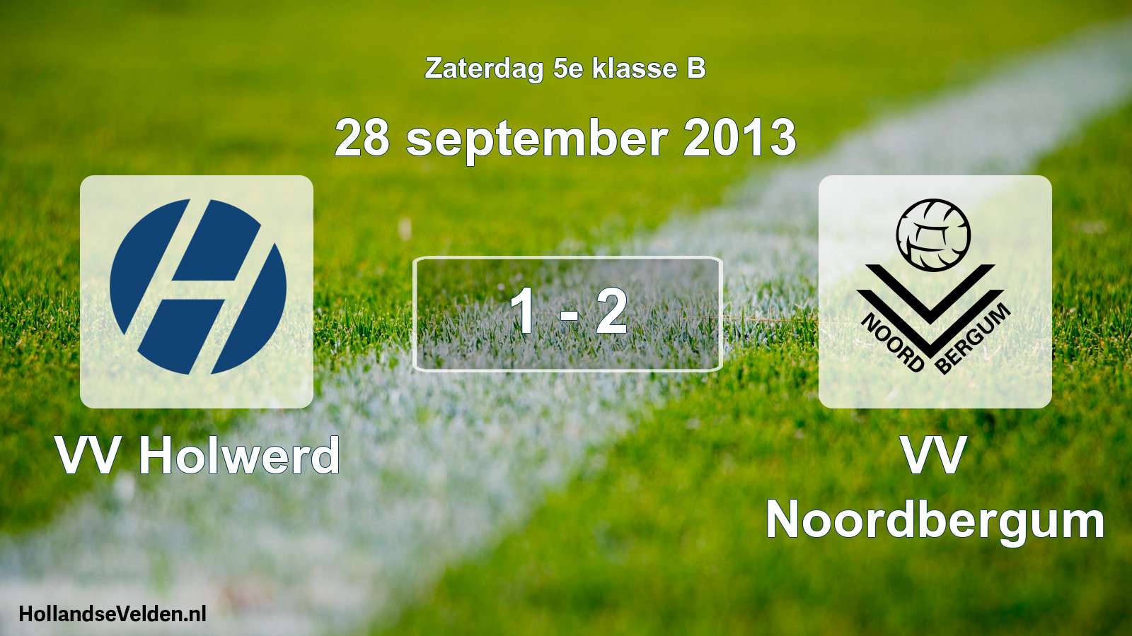 Total number of matches played: VV Holwerd - VV Noordbergum 1 - 2 (28 September 2013)