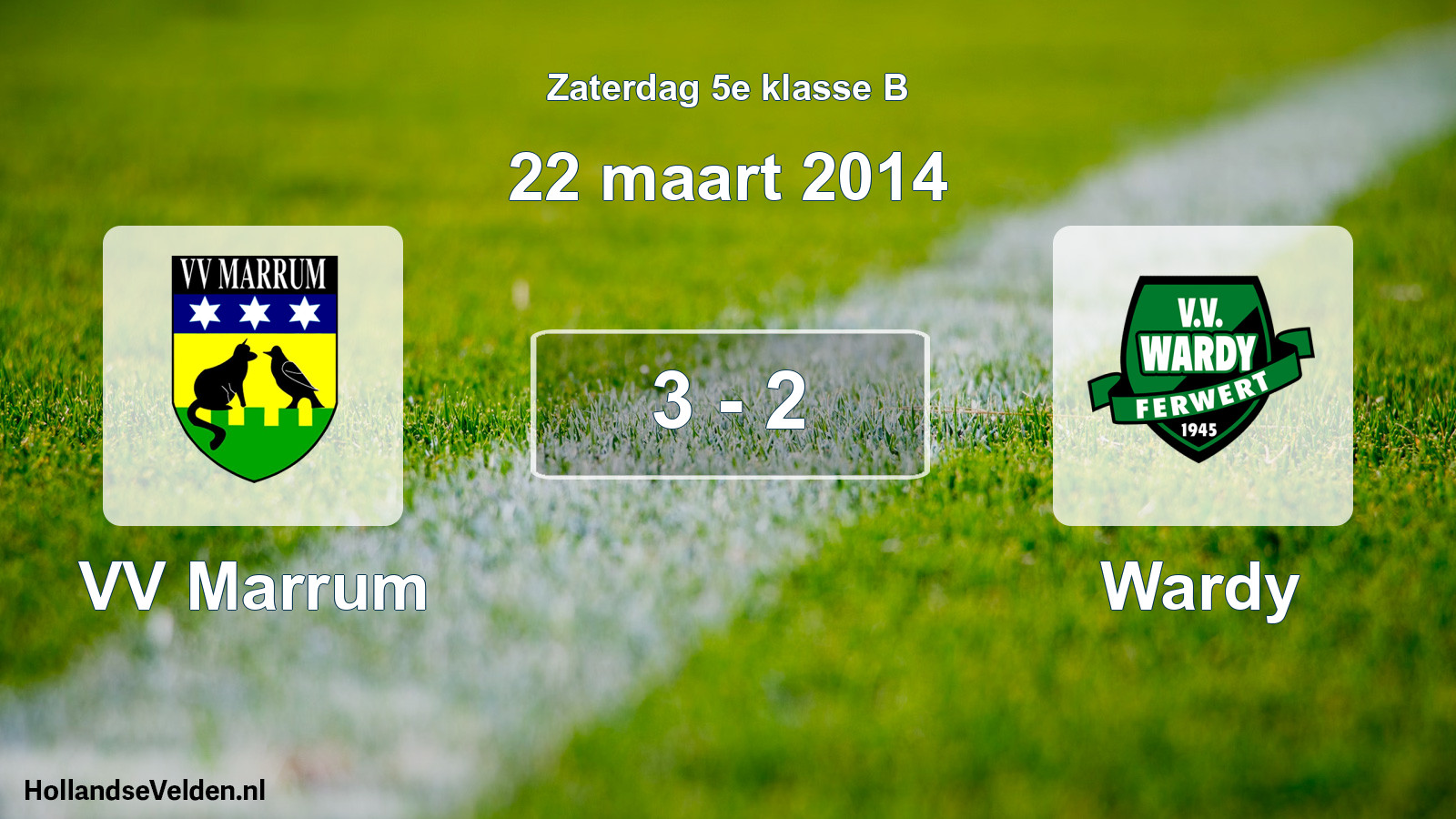 Total number of matches played: VV Marrum - Wardy 3 - 2 (22 March 2014)