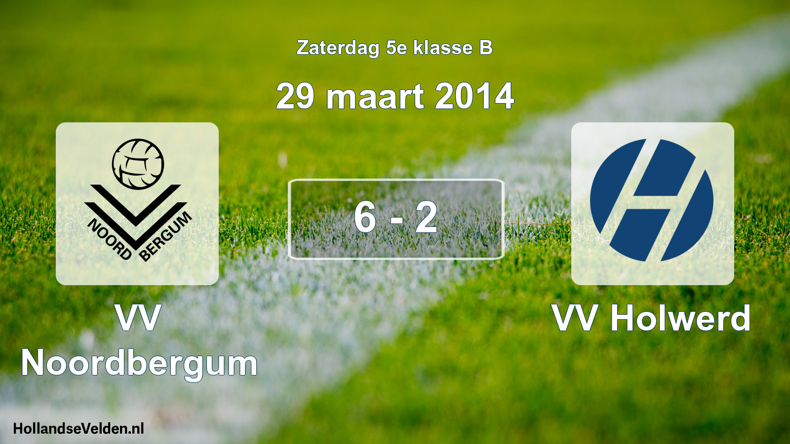 Total number of matches played: VV Noordbergum - VV Holwerd 6 - 2 (29 March 2014)