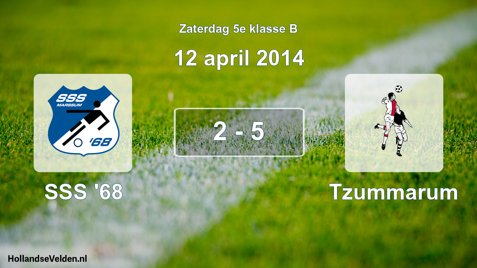 Total number of matches played: SSS '68 - Tzummarum 2 - 5 (12 April 2014)