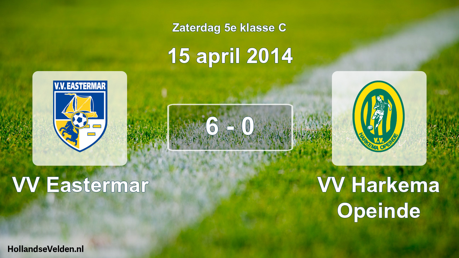Total number of matches played: VV Eastermar - VV Harkema Opeinde 6 - 0 (15 April 2014)