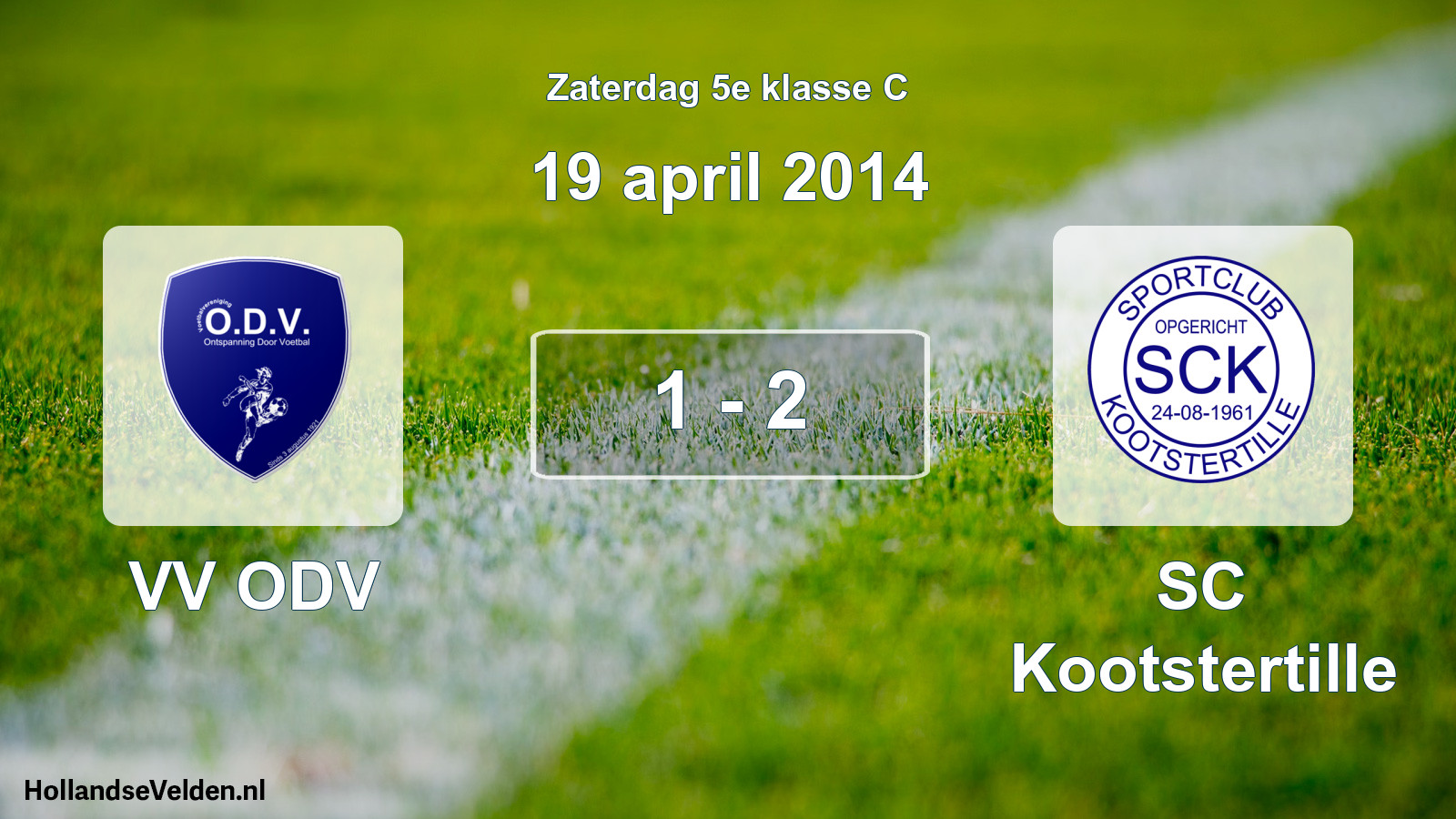 Total number of matches played: VV ODV - SC Kootstertille 1 - 2 (19 April 2014)