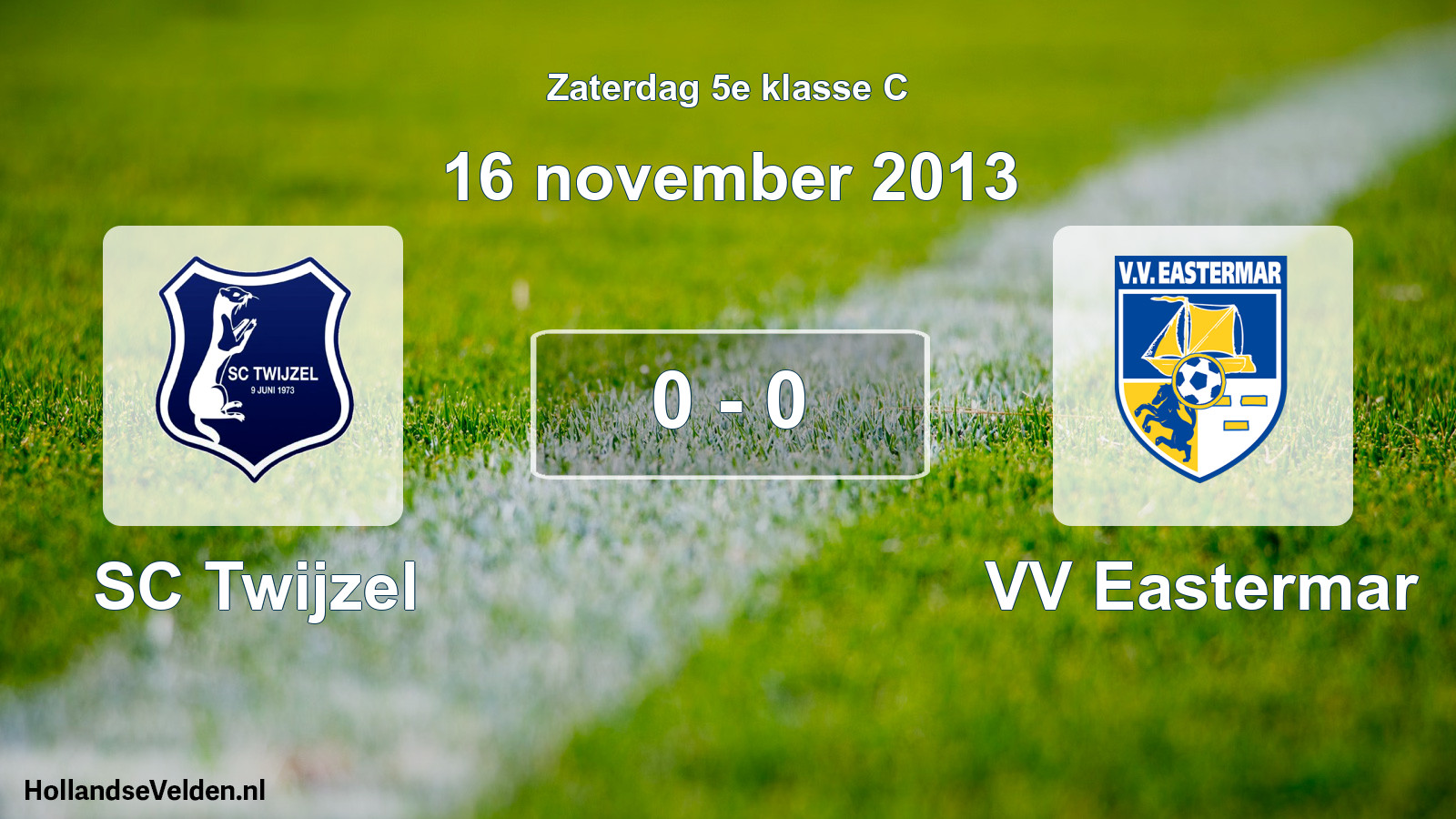 Total number of matches played: SC Twijzel - VV Eastermar 0 - 0 (16 November 2013)