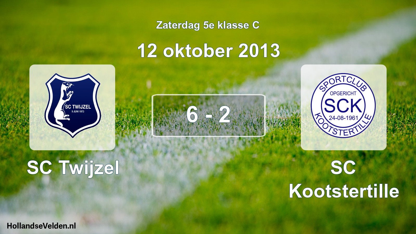Total number of matches played: SC Twijzel - SC Kootstertille 6 - 2 (12 October 2013)