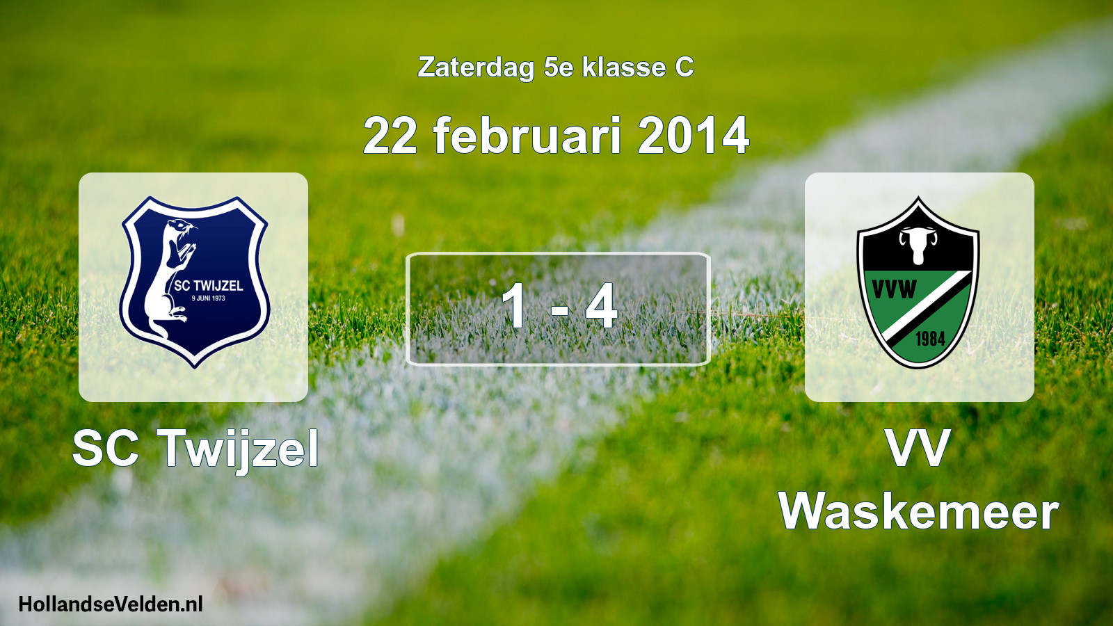 Total number of matches played: SC Twijzel - VV Waskemeer 1 - 4 (22 February 2014)