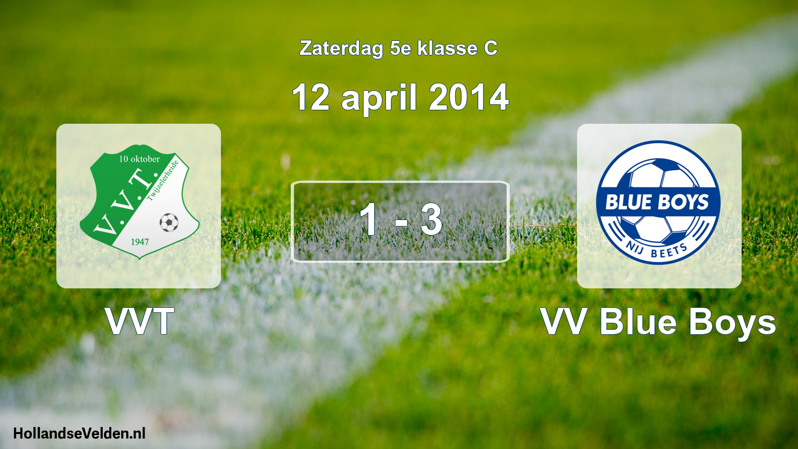 Total number of matches played: VVT - VV Blue Boys 1 - 3 (12 April 2014)