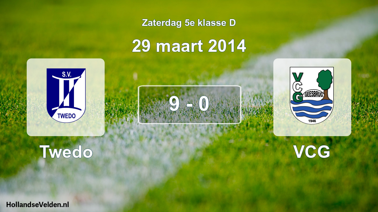 Total number of matches played: Twedo - VCG 9 - 0 (29 March 2014)