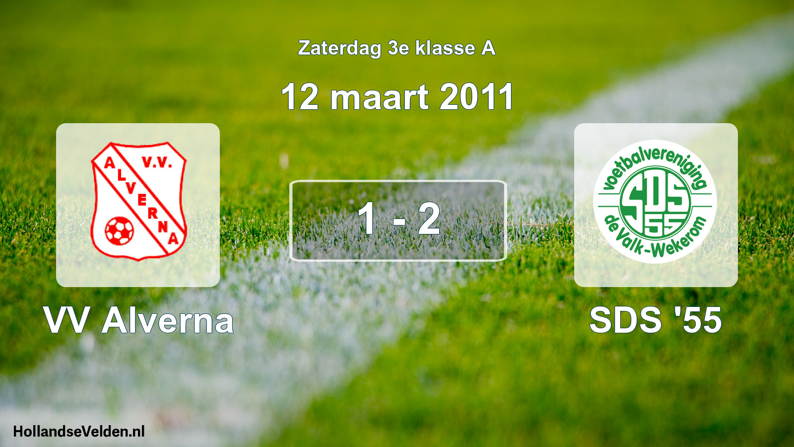 Total number of matches played: VV Alverna - SDS '55 1 - 2 (12 March 2011)