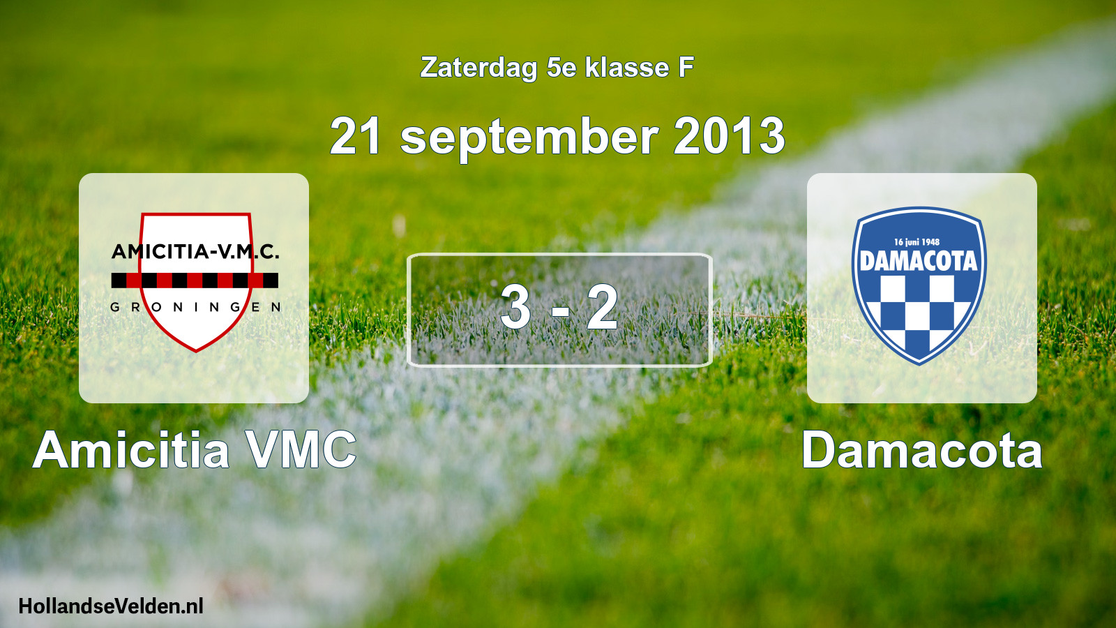 Total number of matches played: Amicitia VMC - Damacota 3 - 2 (21 September 2013)