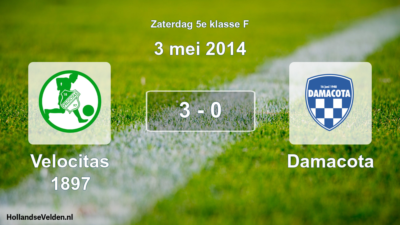 Total number of matches played: Velocitas 1897 - Damacota 3 - 0 (3 May 2014)