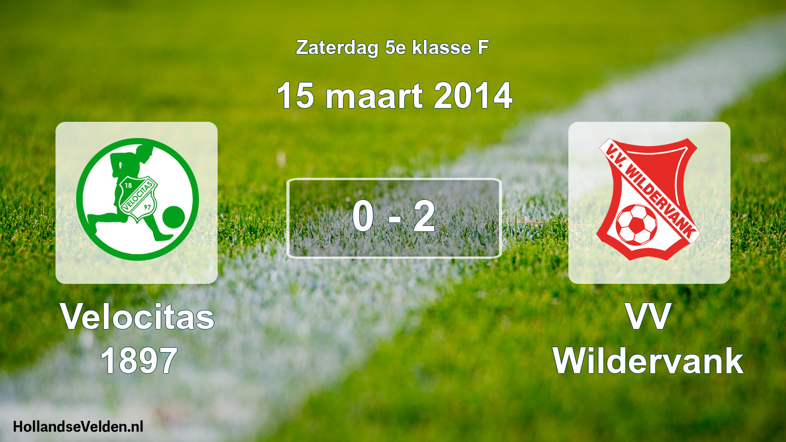 Total number of matches played: Velocitas 1897 - VV Wildervank 0 - 2 (15 March 2014)
