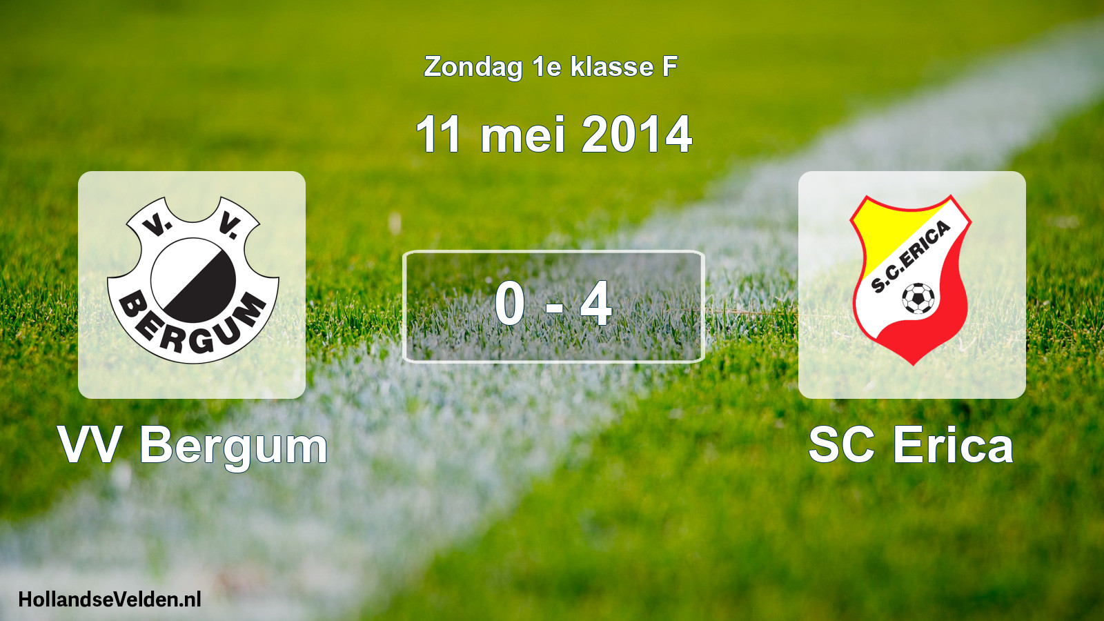 Total number of matches played: VV Bergum - SC Erica 0 - 4 (11 May 2014)