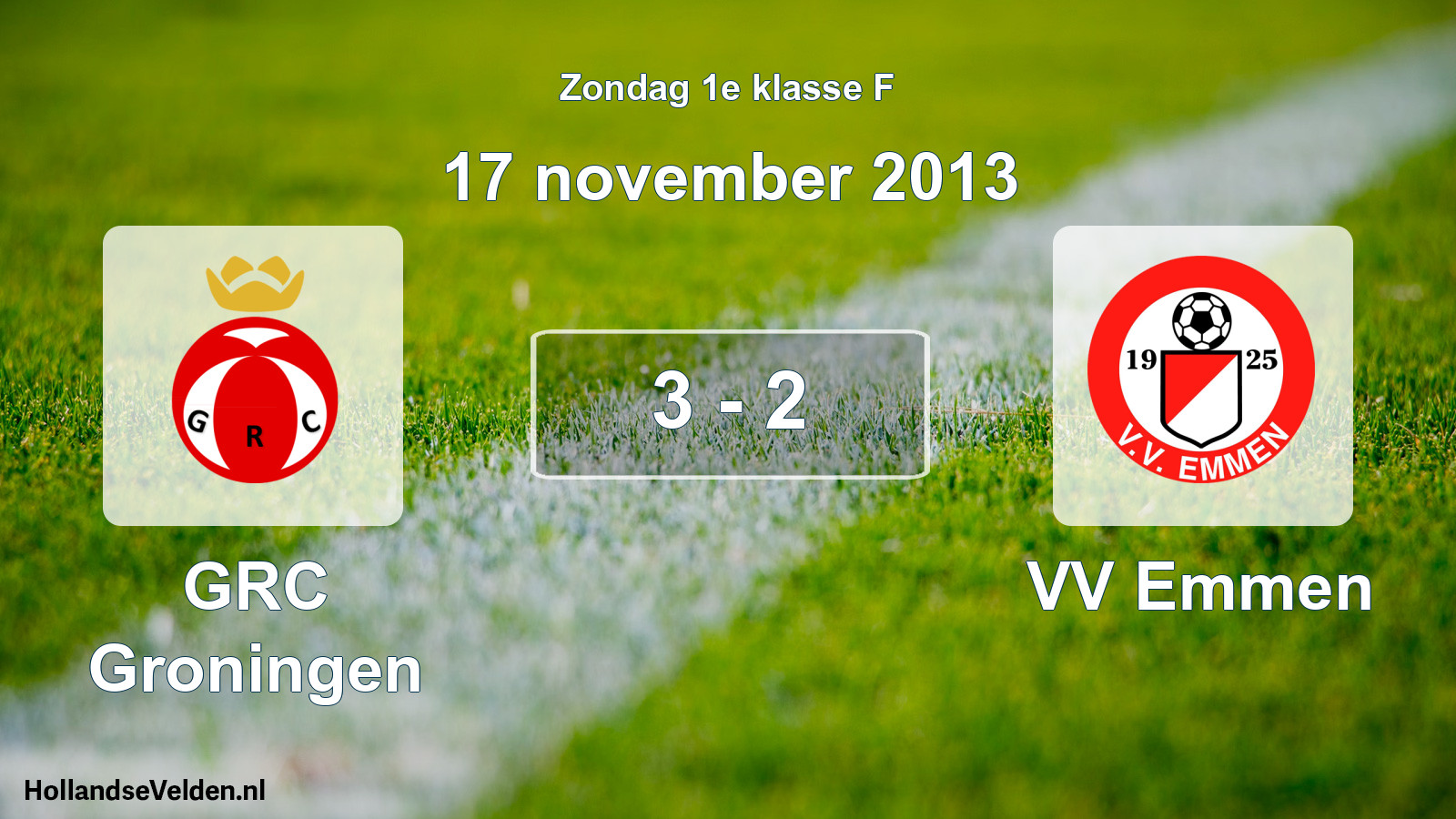 Total number of matches played: GRC Groningen - VV Emmen 3 - 2 (17 November 2013)