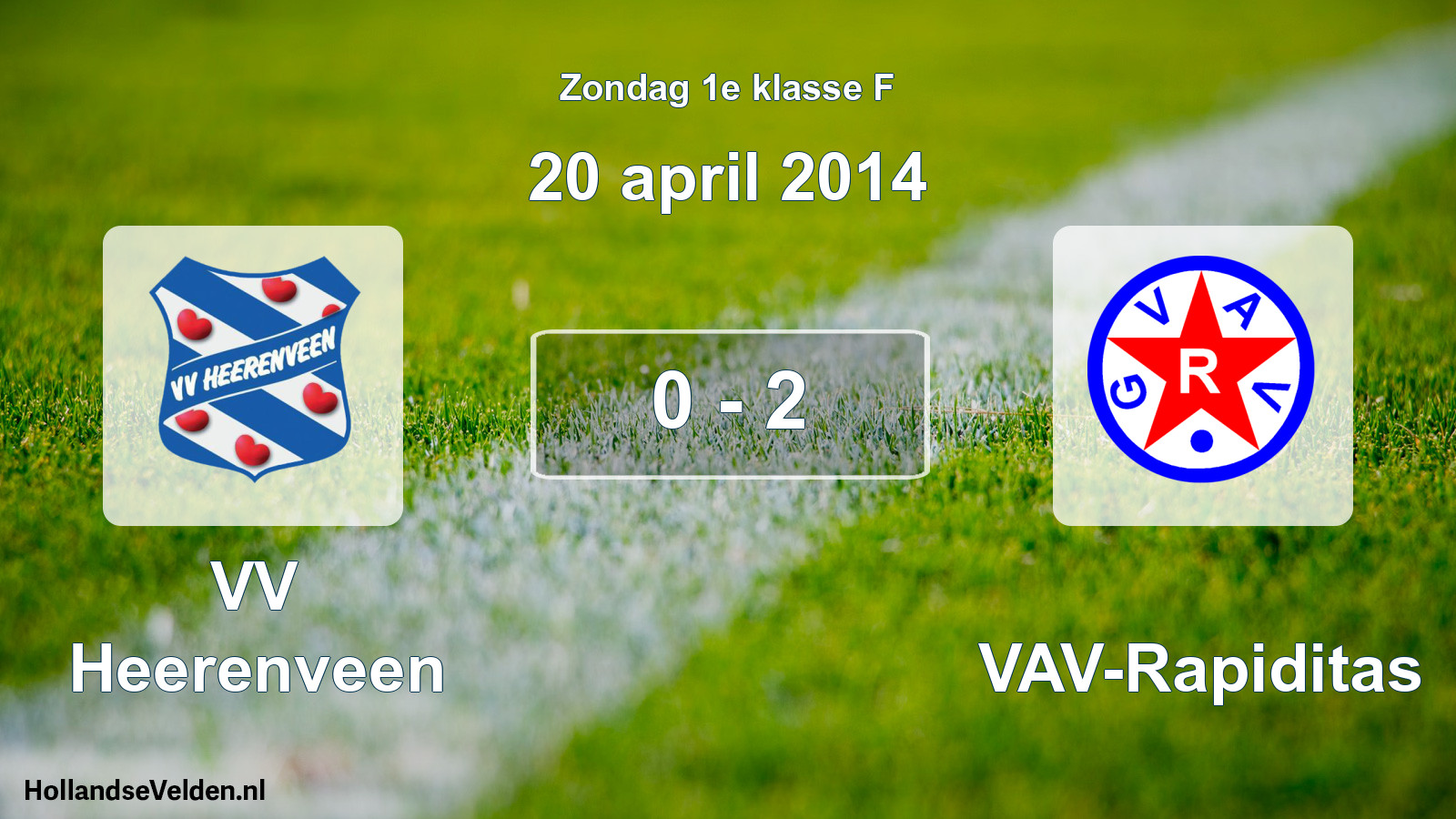 Total number of matches played: VV Heerenveen - GVAV-Rapiditas 0 - 2 (20 April 2014)