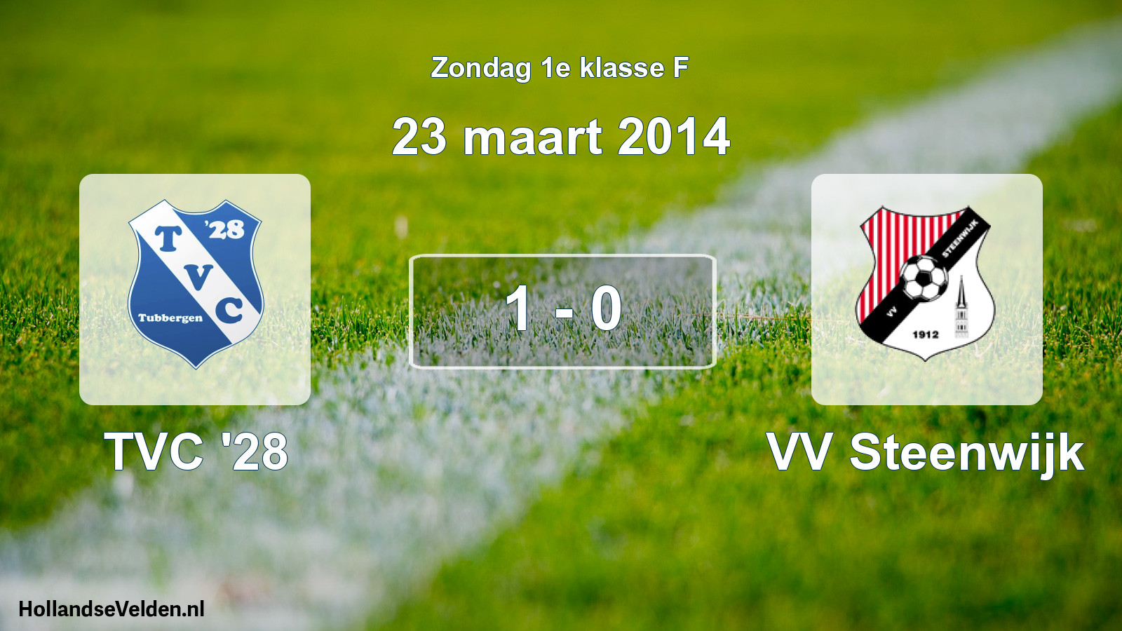 Total number of matches played: TVC '28 - VV Steenwijk 1 - 0 (23 March 2014)