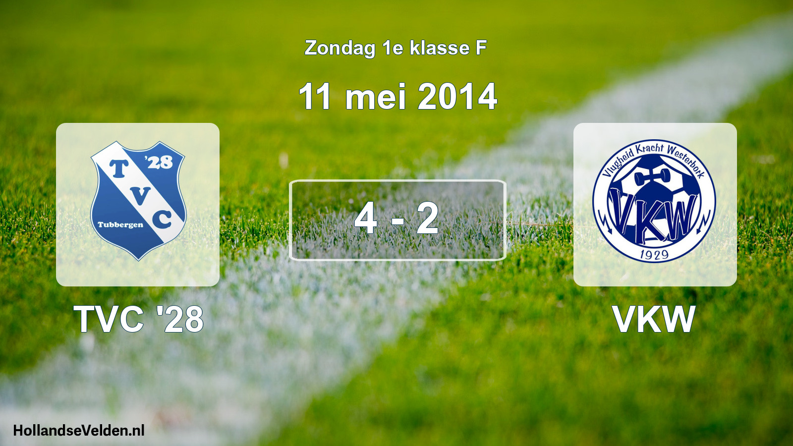 Total number of matches played: TVC '28 - VKW 4 - 2 (11 May 2014)