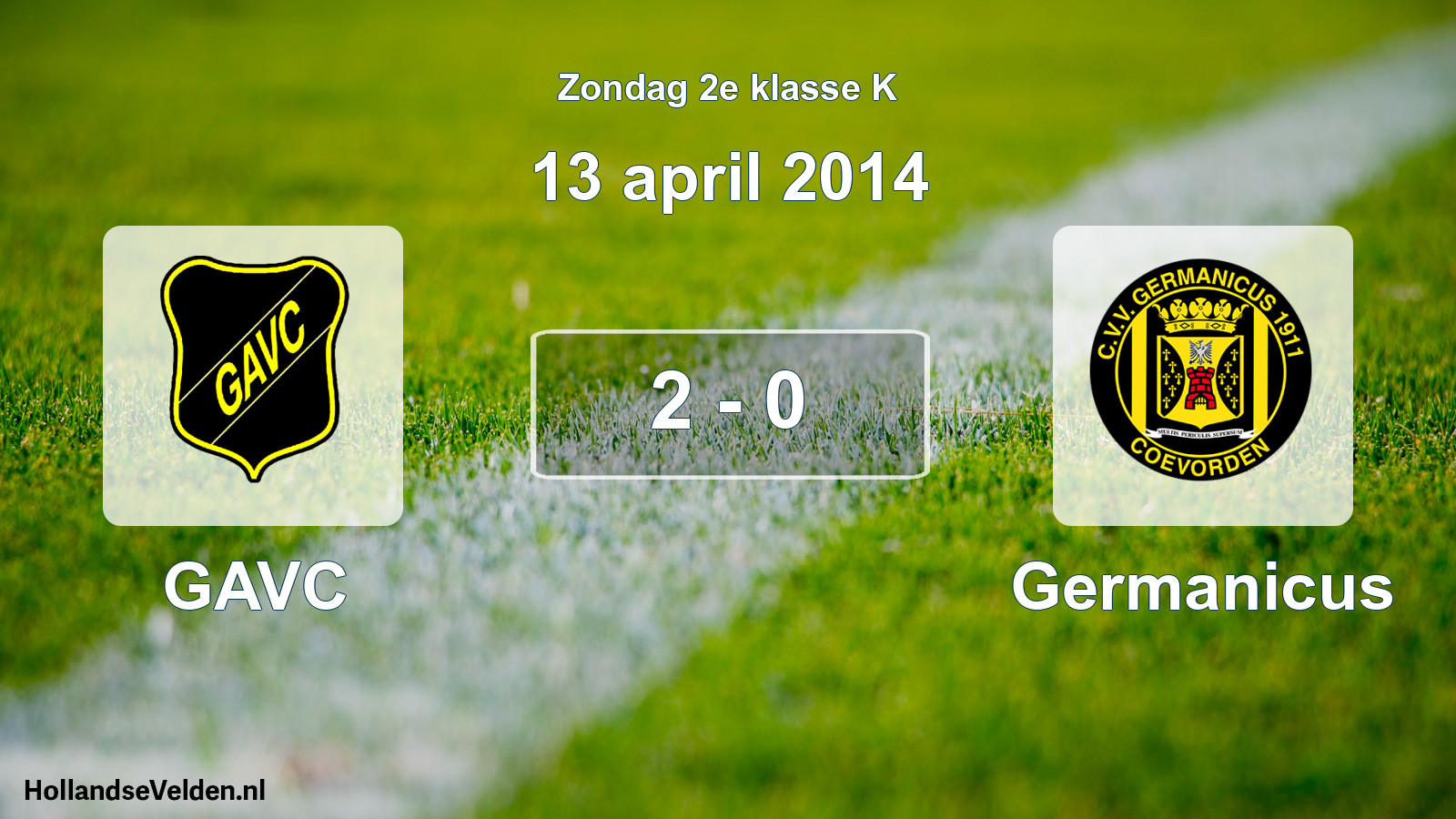 Total number of matches played: GAVC - Germanicus 2 - 0 (13 April 2014)