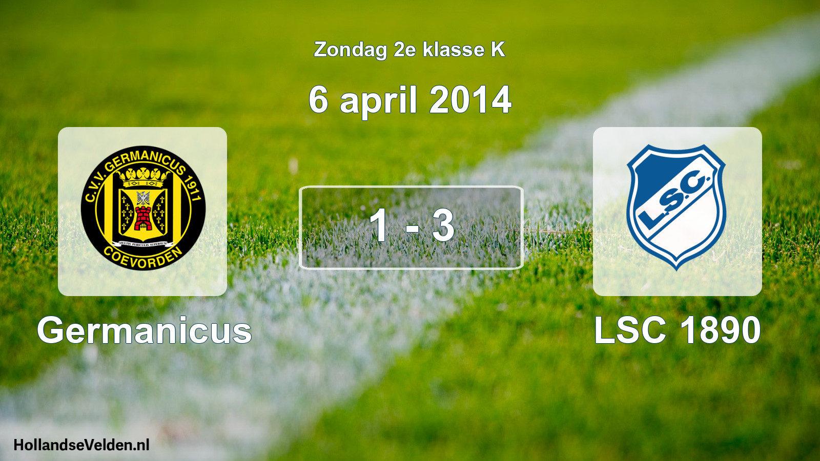 Total number of matches played: Germanicus - LSC 1890 1 - 3 (6 April 2014)