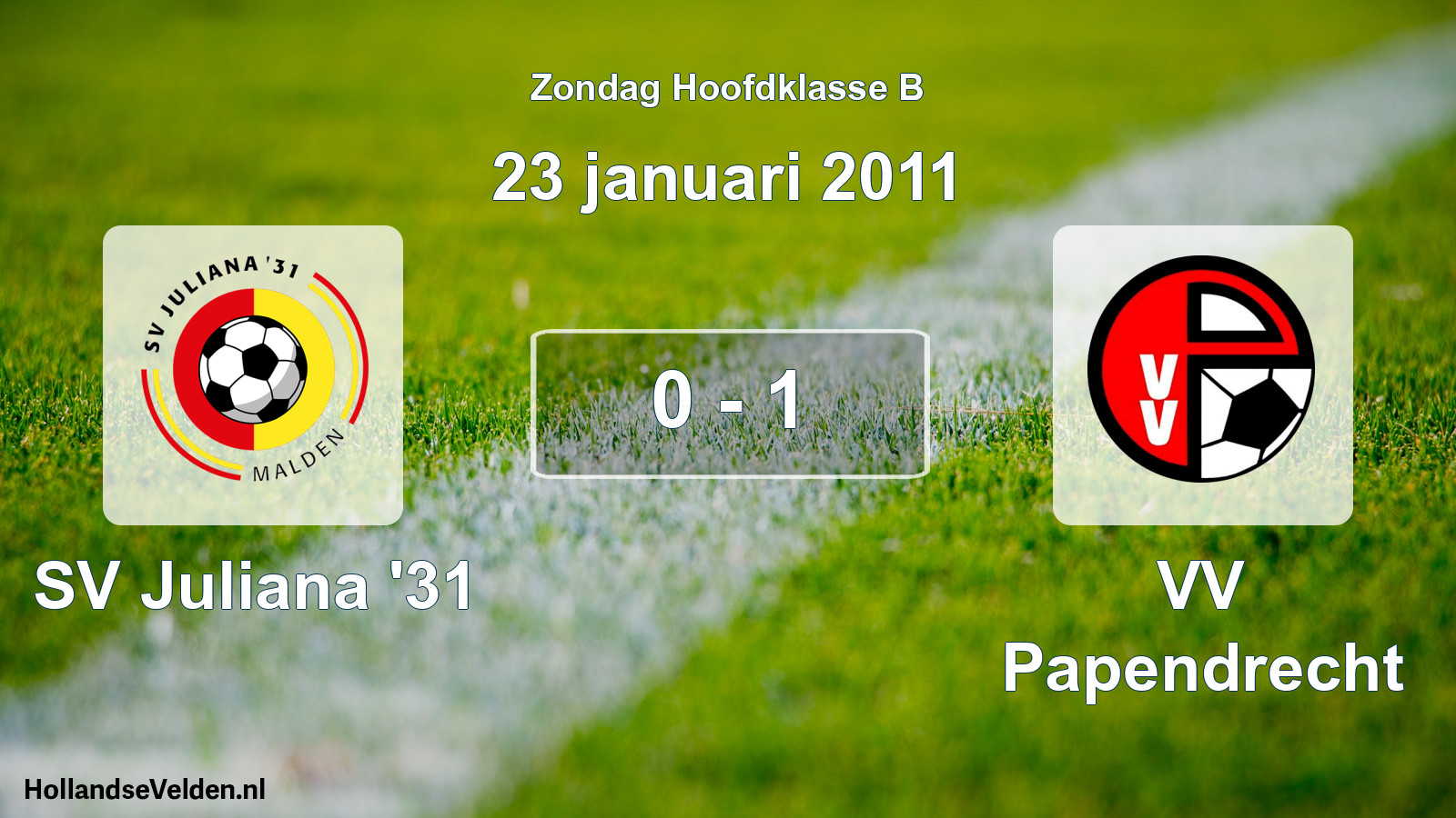 Total number of matches played: SV Juliana '31 - VV Papendrecht 0 - 1 (23 January 2011)