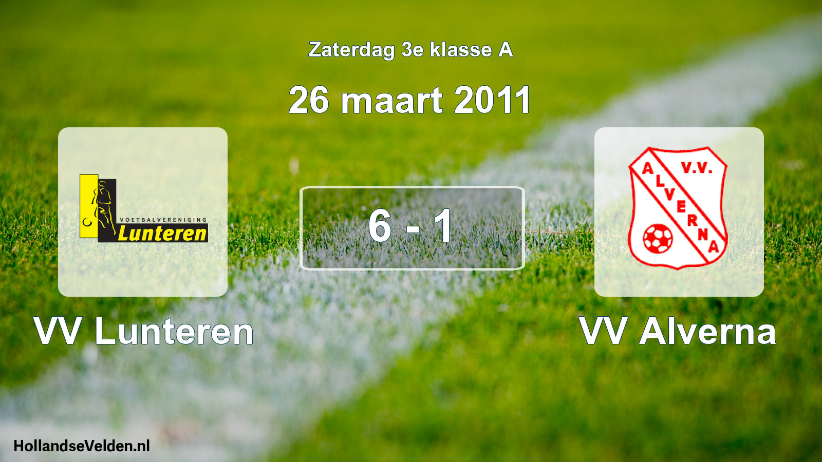 Total number of matches played: VV Lunteren - VV Alverna 6 - 1 (26 March 2011)