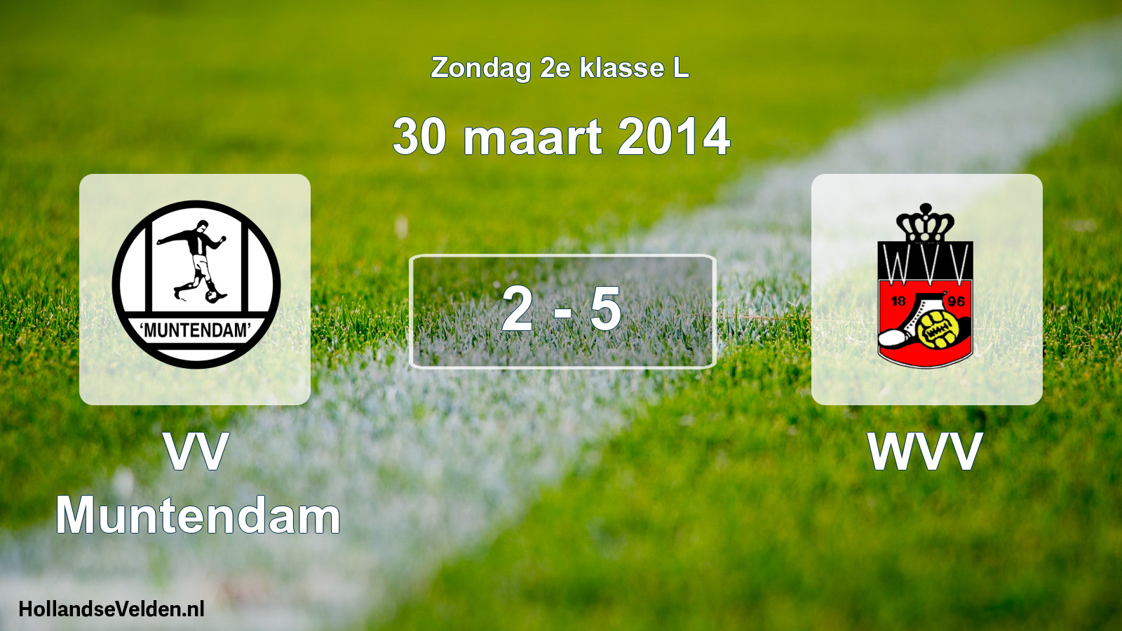 Total number of matches played: VV Muntendam - WVV 2 - 5 (30 March 2014)