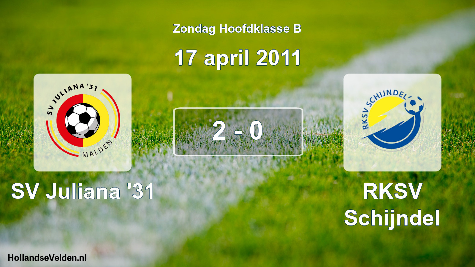 Total number of matches played: SV Juliana '31 - RKSV Schijndel 2 - 0 (17 April 2011)