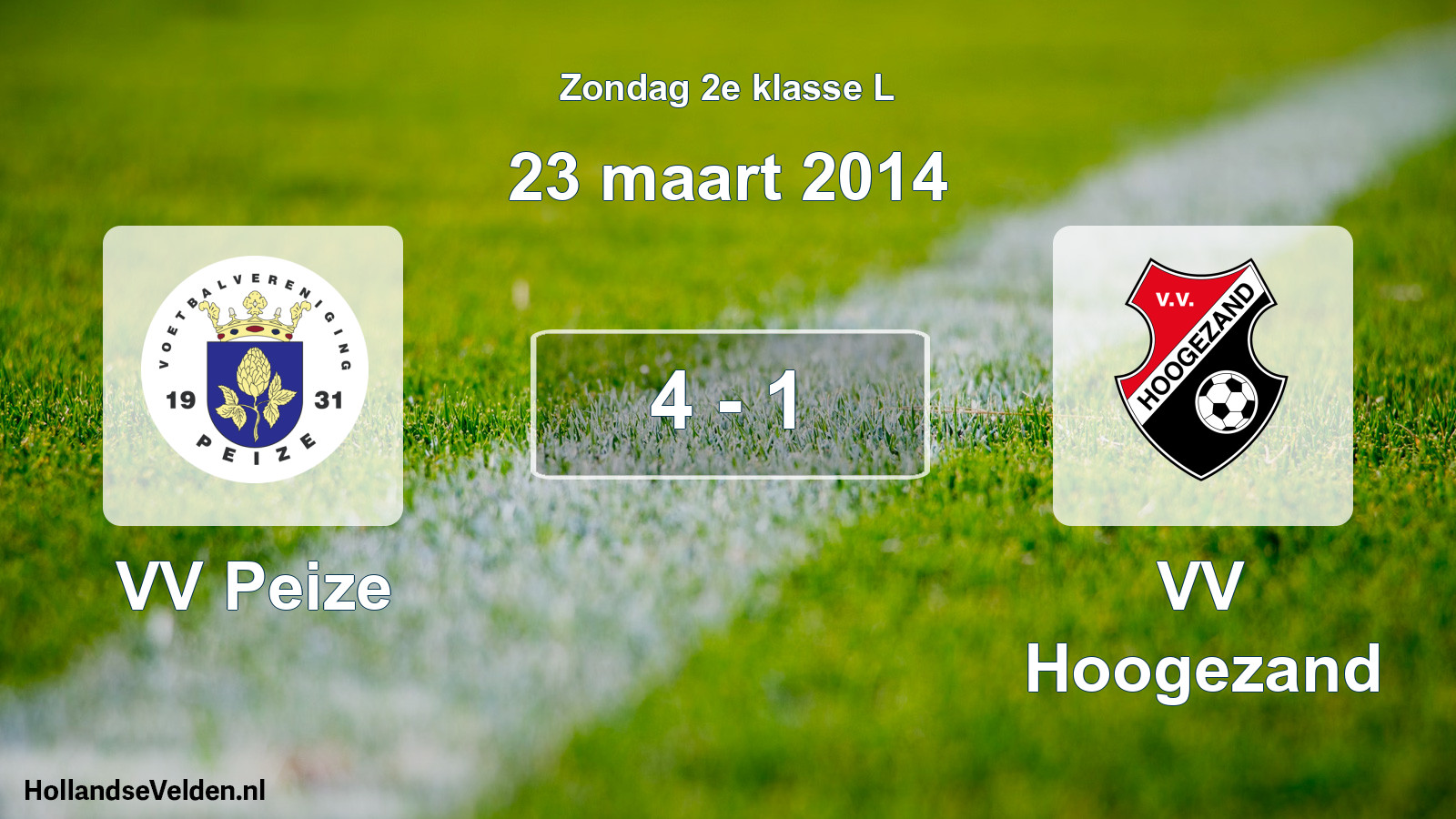 Total number of matches played: VV Peize - VV Hoogezand 4 - 1 (23 March 2014)