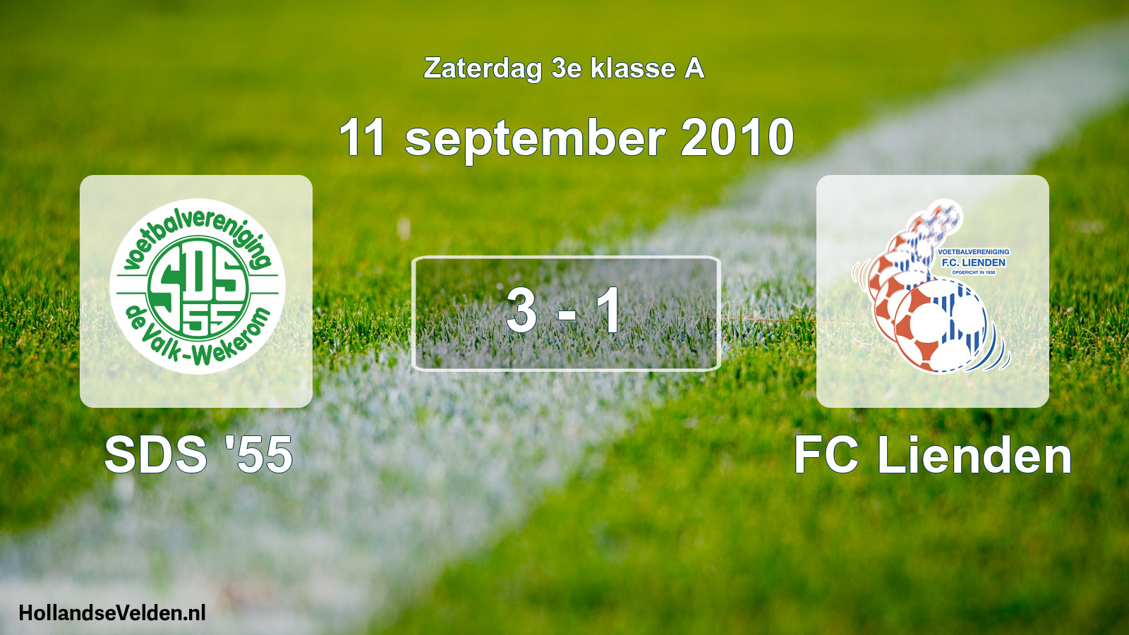 Total number of matches played: SDS '55 - FC Lienden 3 - 1 (11 September 2010)