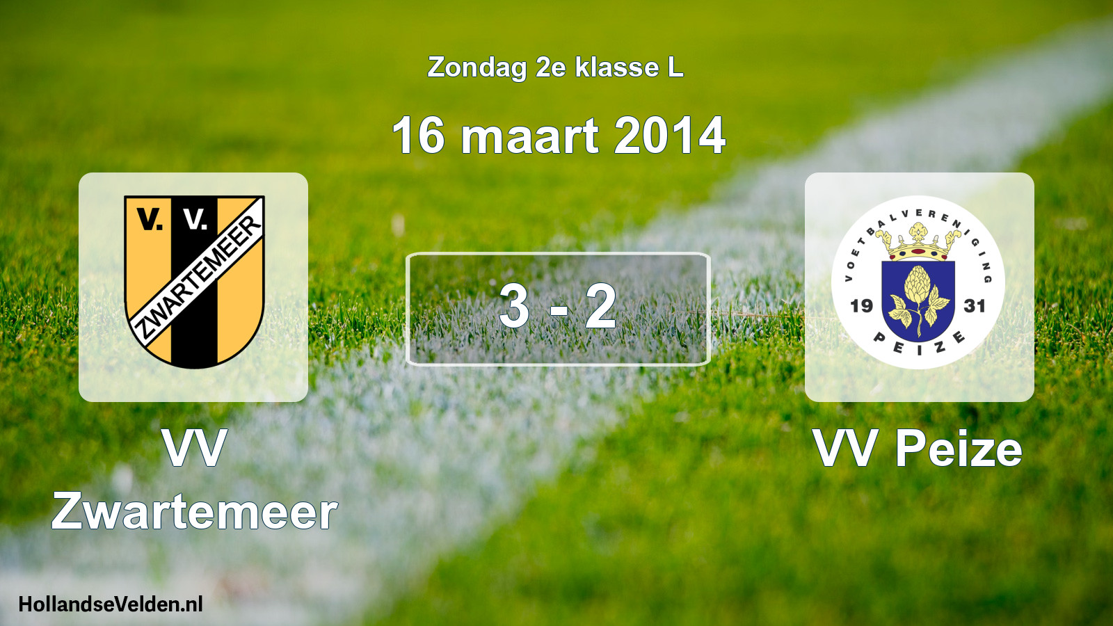 Total number of matches played: VV Zwartemeer - VV Peize 3 - 2 (16 March 2014)