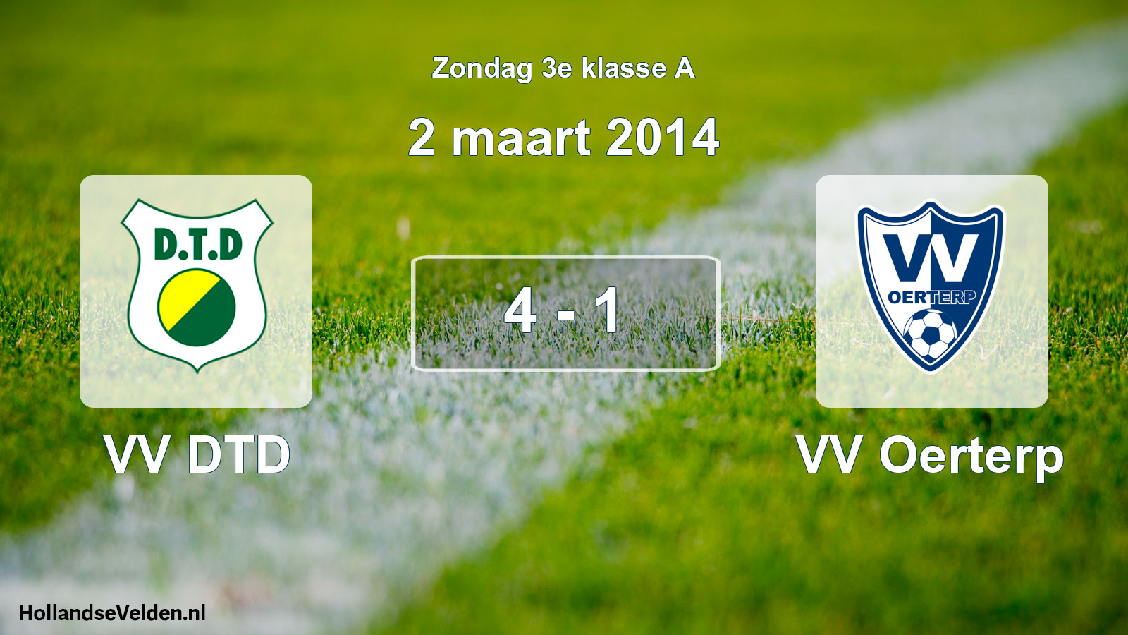 Total number of matches played: VV DTD - VV Oerterp 4 - 1 (2 March 2014)