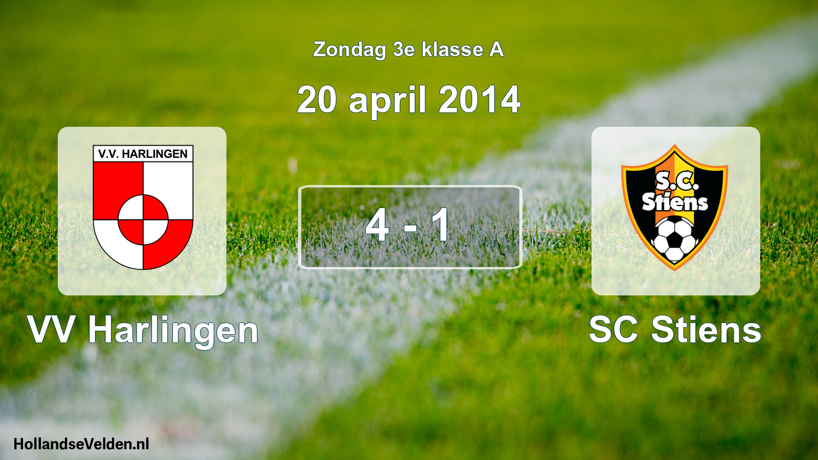 Total number of matches played: VV Harlingen - SC Stiens 4 - 1 (20 April 2014)