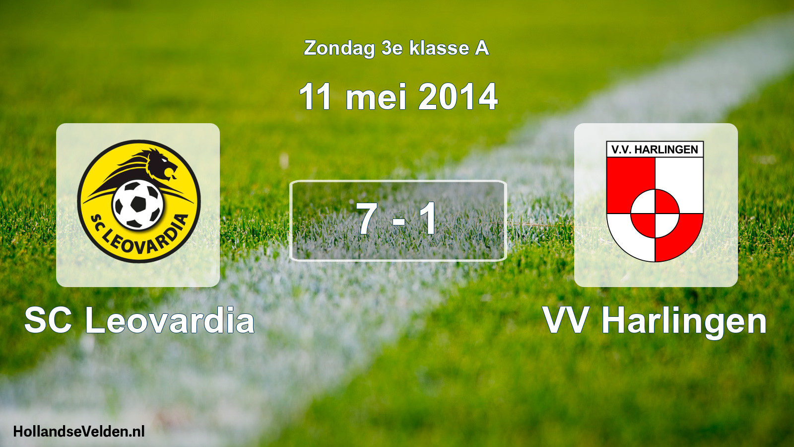 Total number of matches played: SC Leovardia - VV Harlingen 7 - 1 (11 May 2014)
