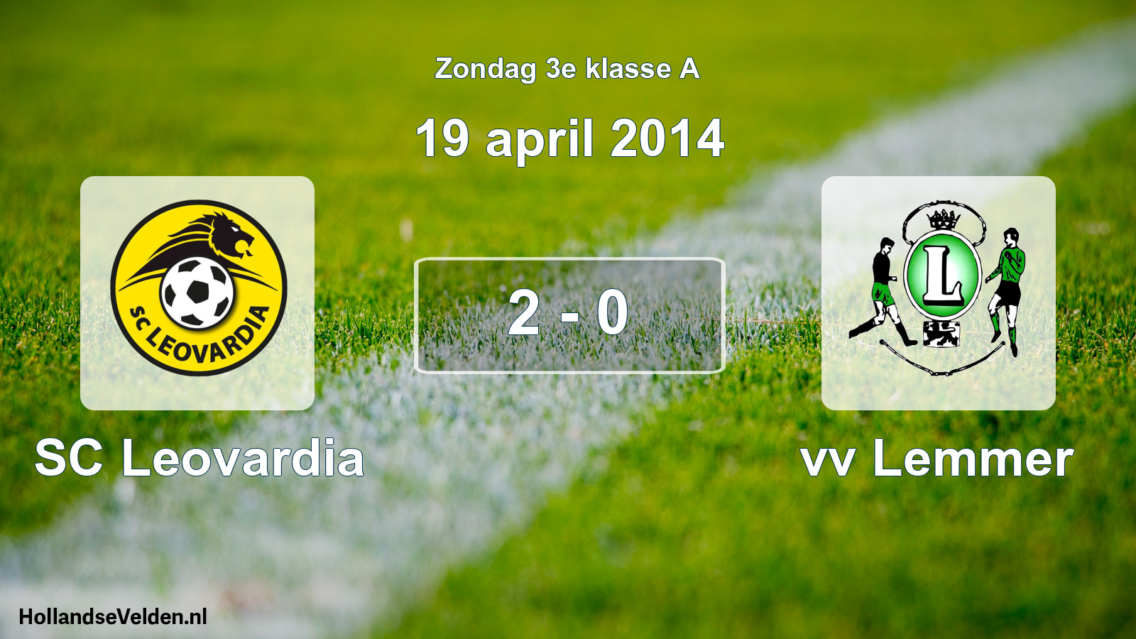 Total number of matches played: SC Leovardia - vv Lemmer 2 - 0 (19 April 2014)
